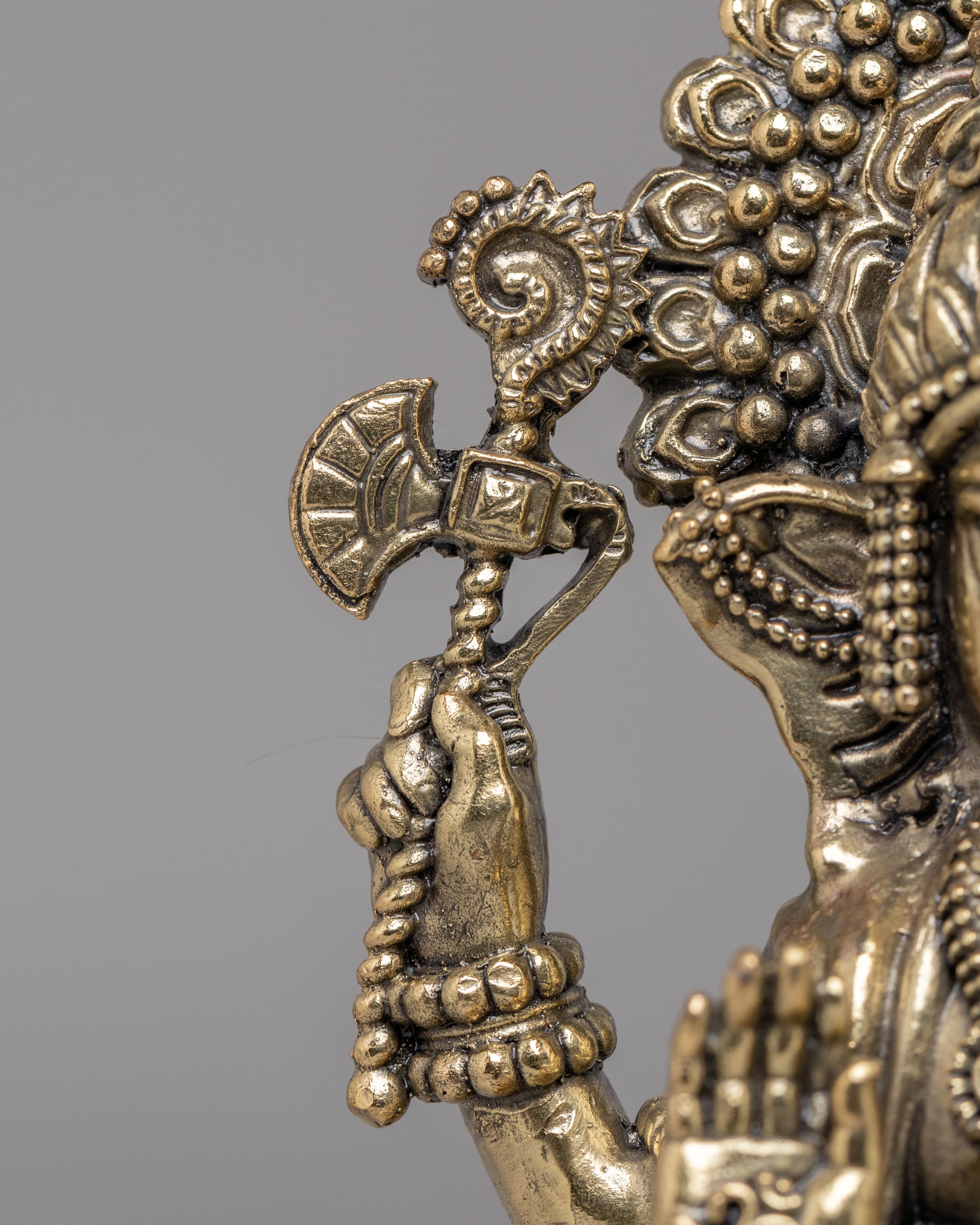 Traditional Ganesh Altar Sculpture | Copper and Bronze Hindu Deity Statue