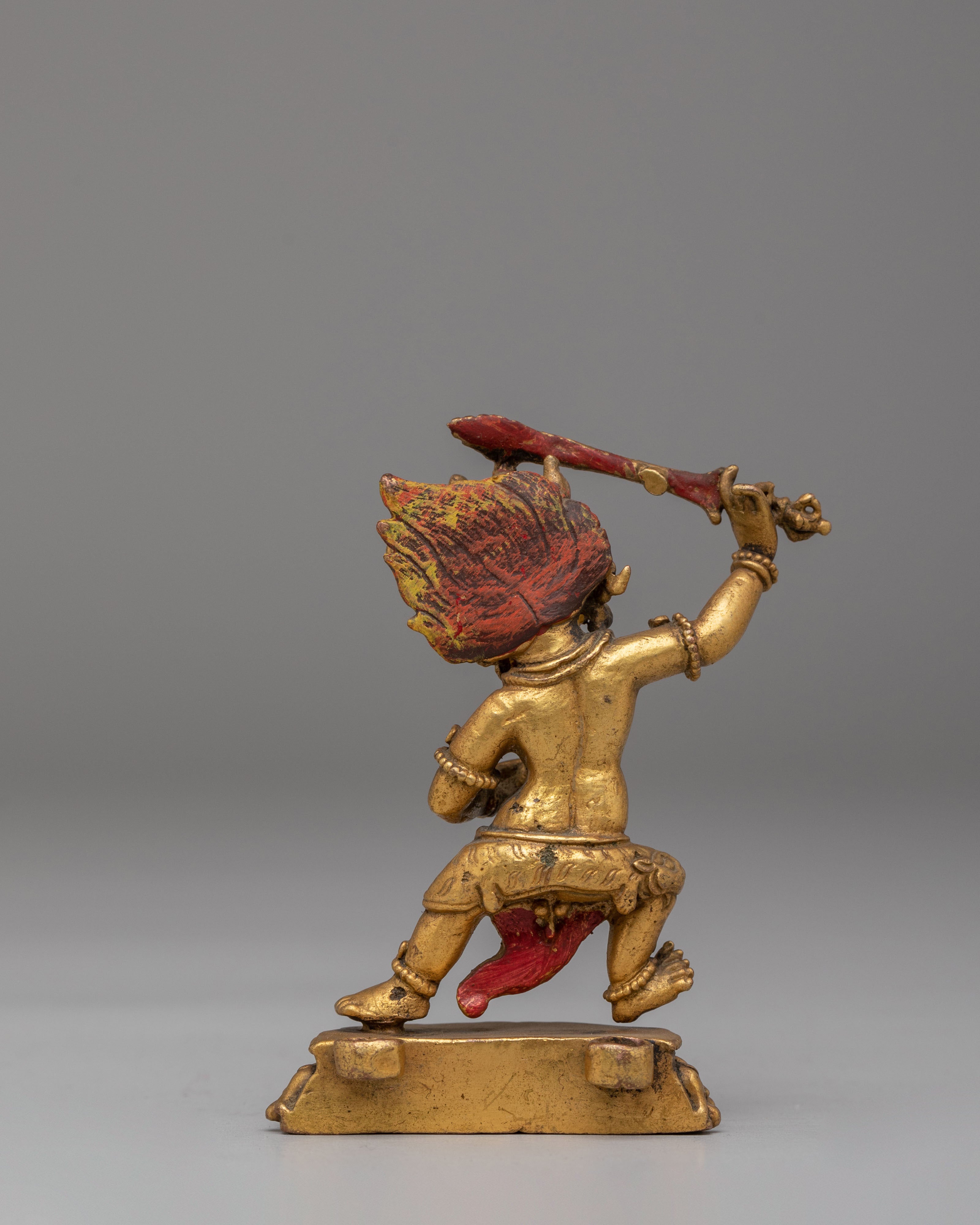 Sacred Tibetan Khadgapani Sculpture | Buddhist Guardian Figurine