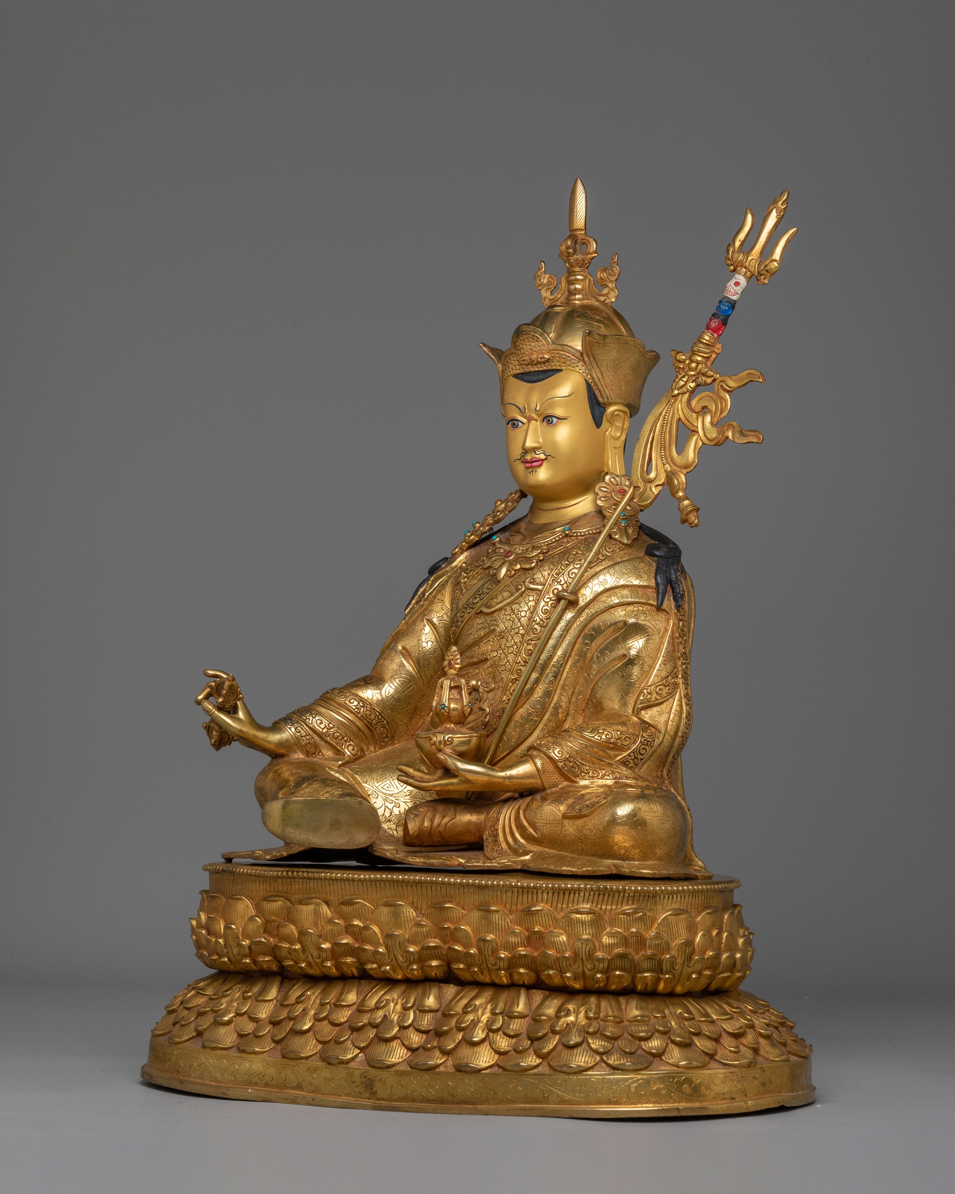 Lotus Born Guru Rinpoche Statue | Buddhist Padmasambhava Sculpture