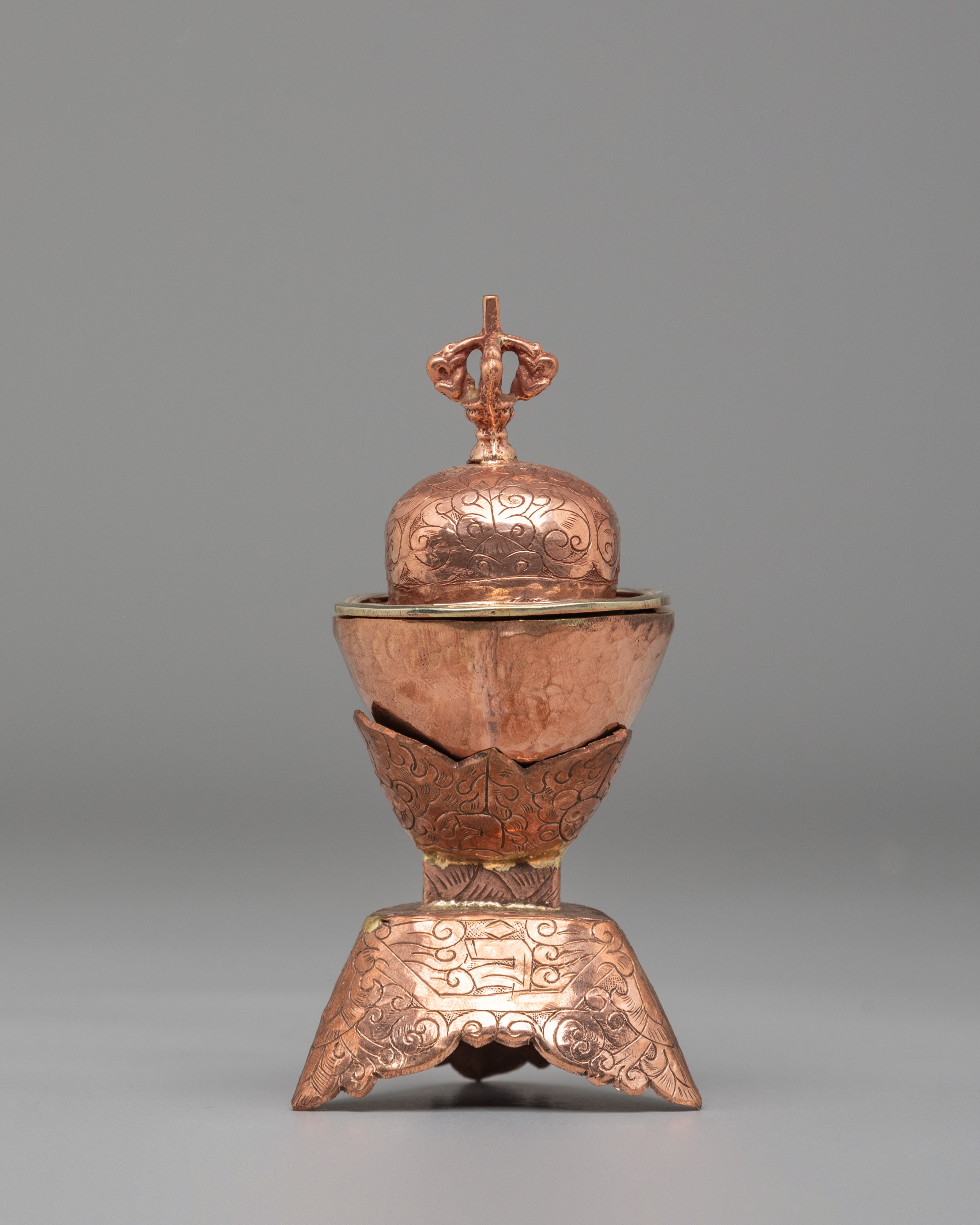 Tibetan Kapala Ritual Tool | Skull Cup for Tantric Ceremonies