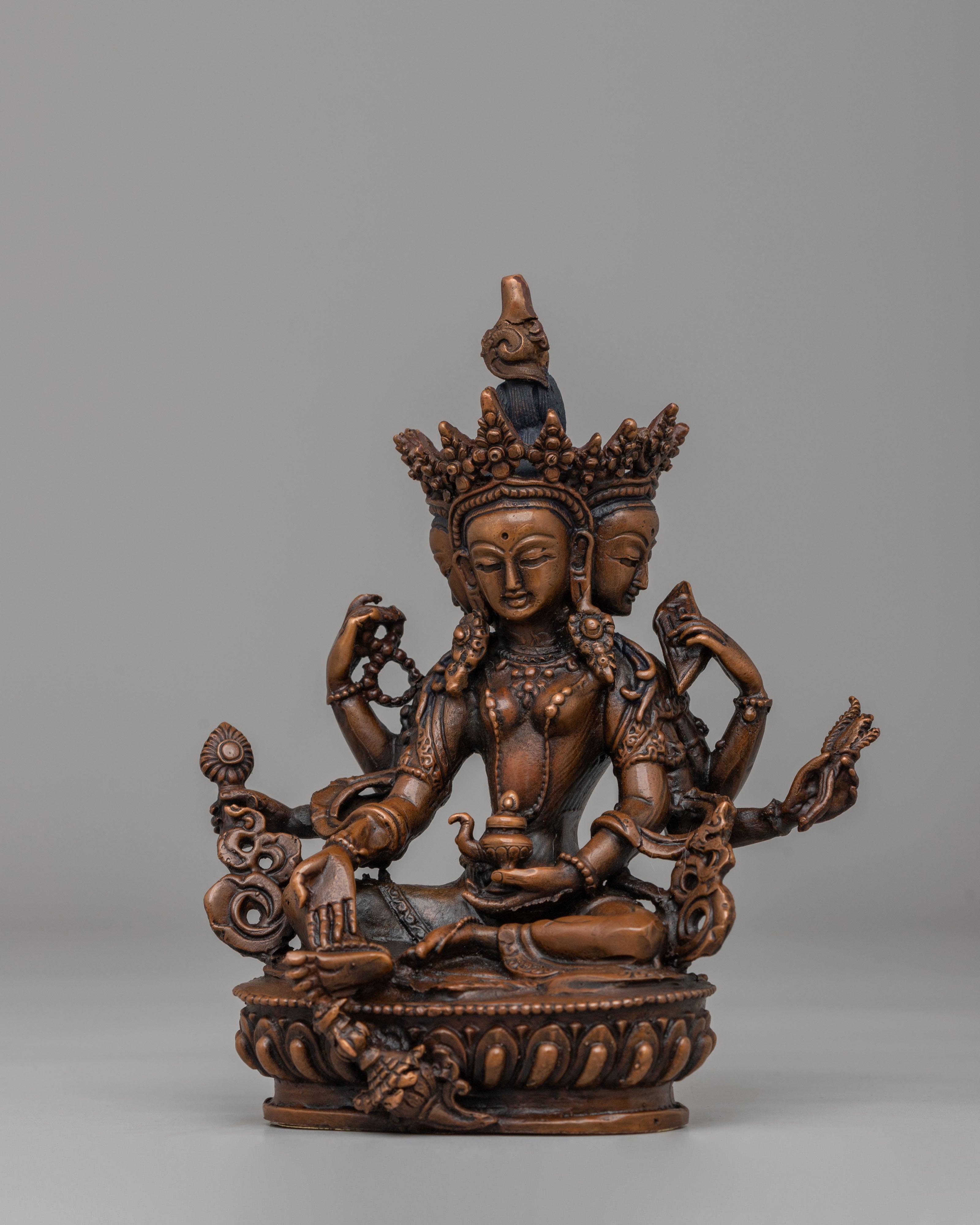 Vasudhara Statue for Wealth | Handcrafted Tibetan Wealth Deity Figurine