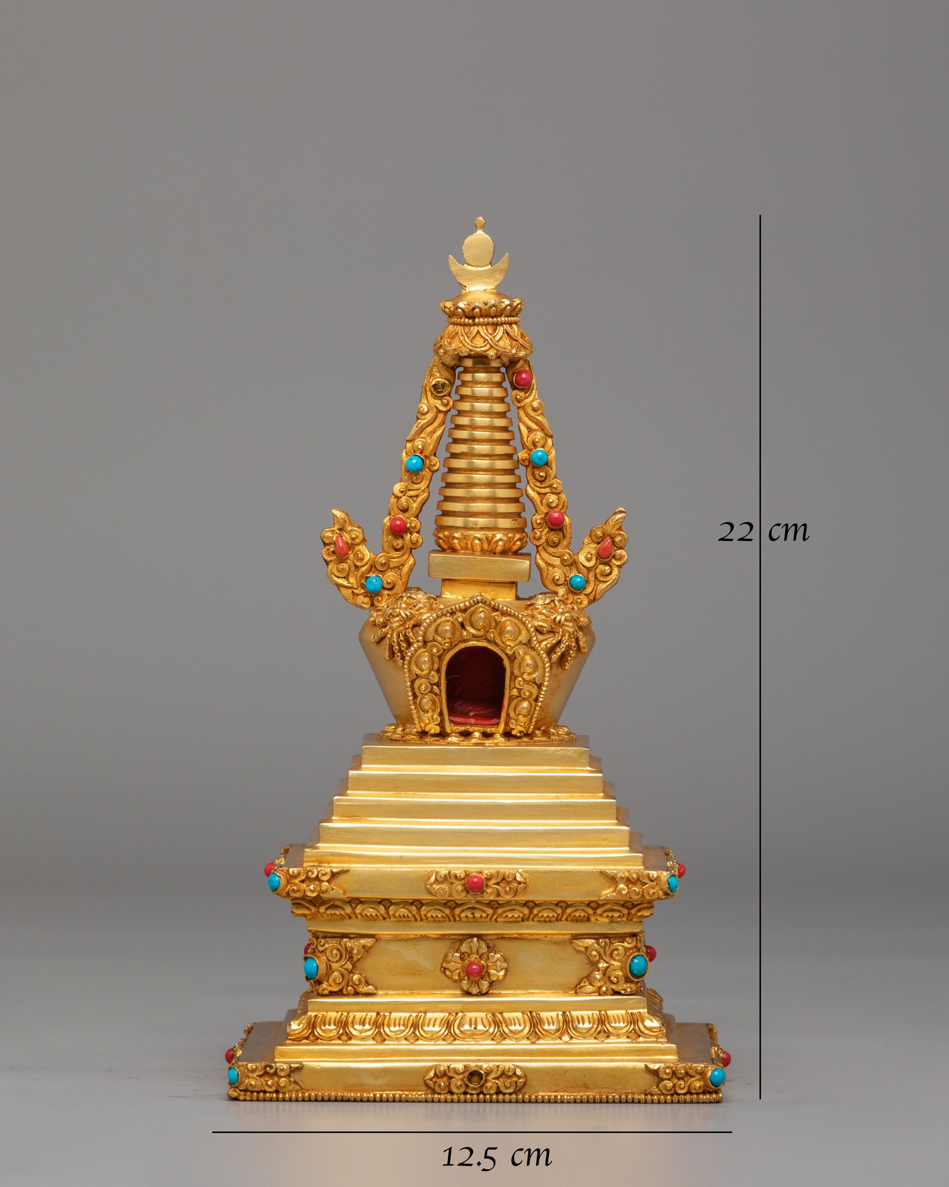 Machine-Made Altar Enlightenment Stupa | Symbol of Buddha’s Victory Over Mara