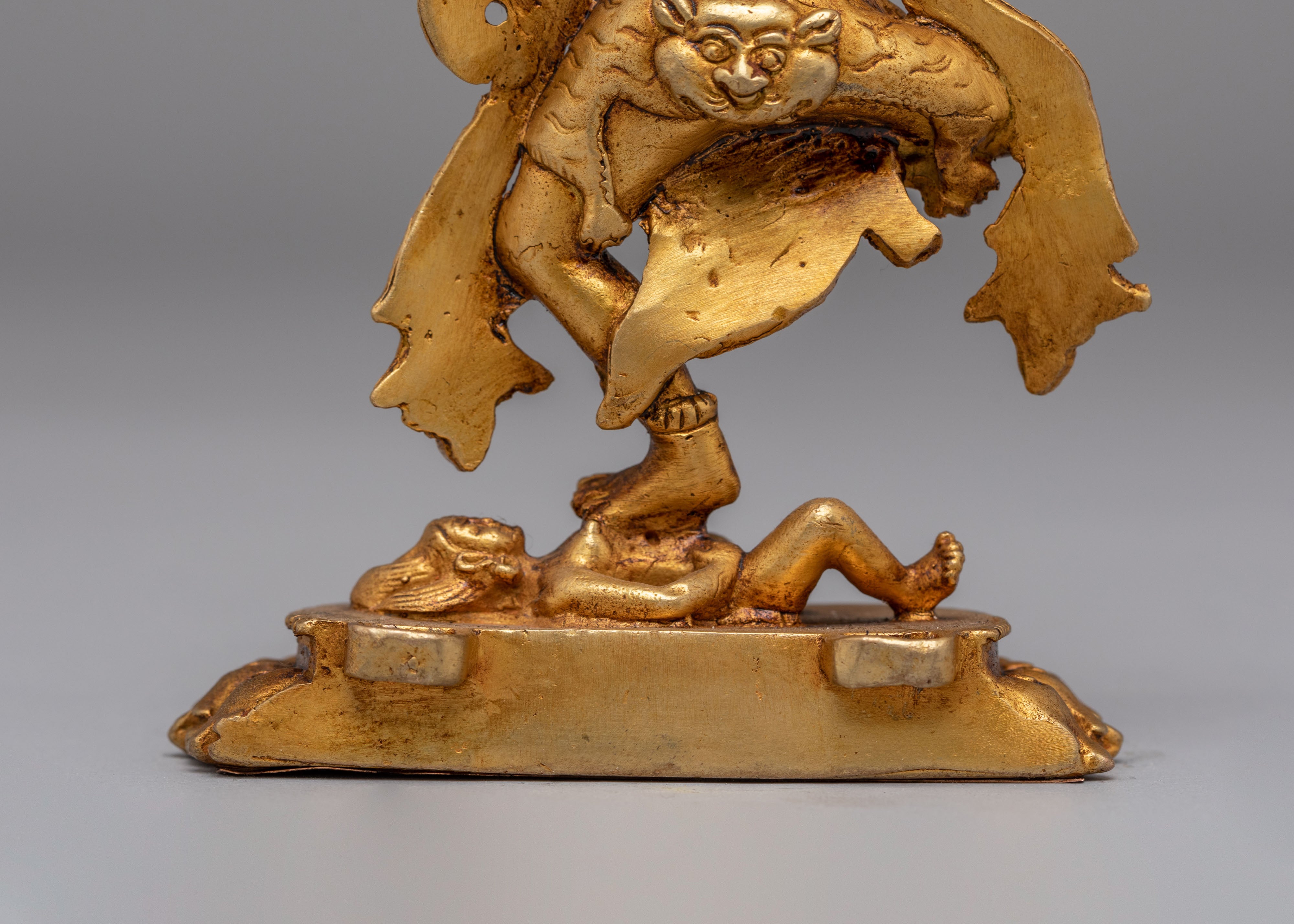 Tibetan Simhamukha Deity Sculpture | Wrathful Protector Art