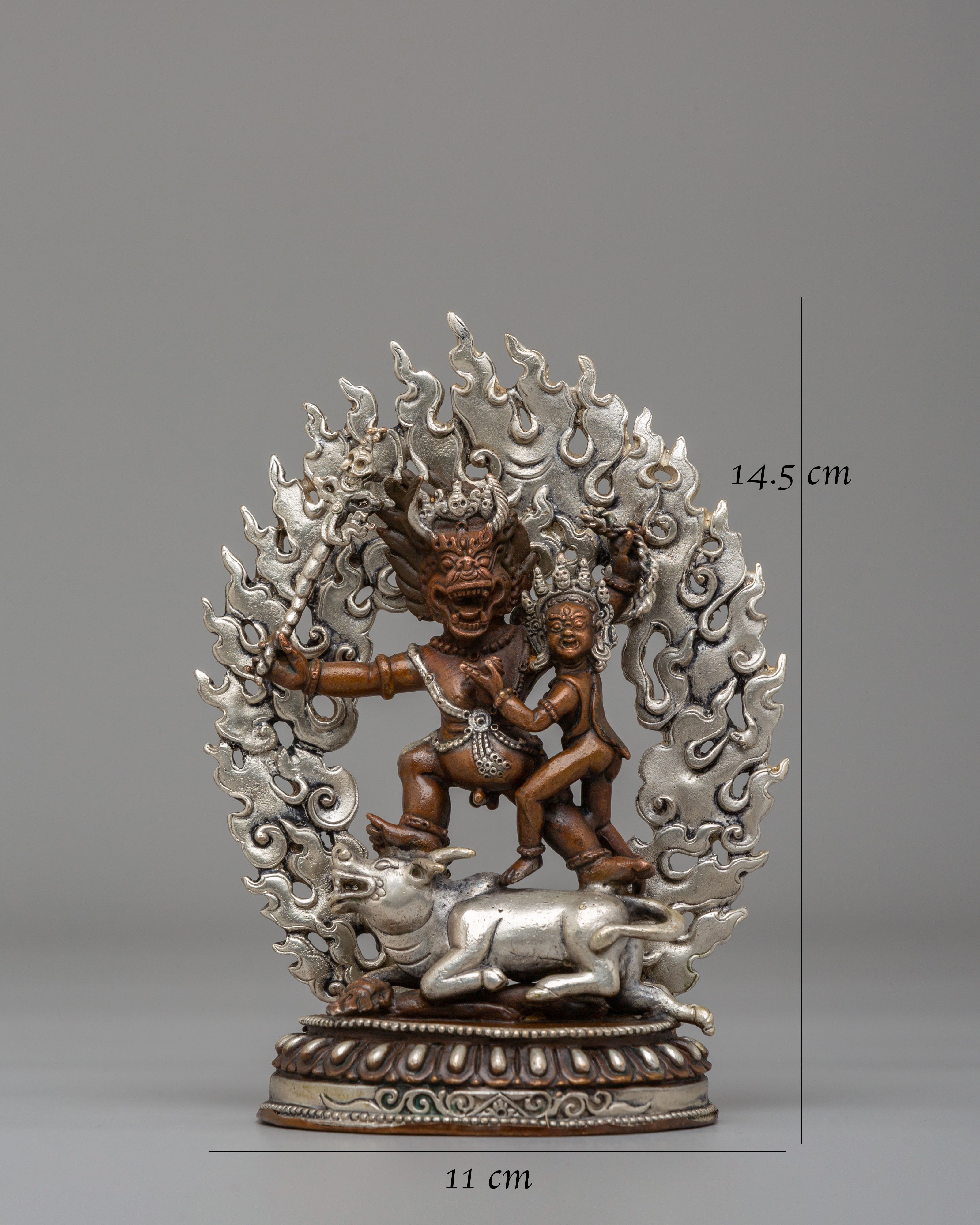 Machine Made Yama Dharmaraja Deity Statue | Guardian of Dharma and Protector of the Law
