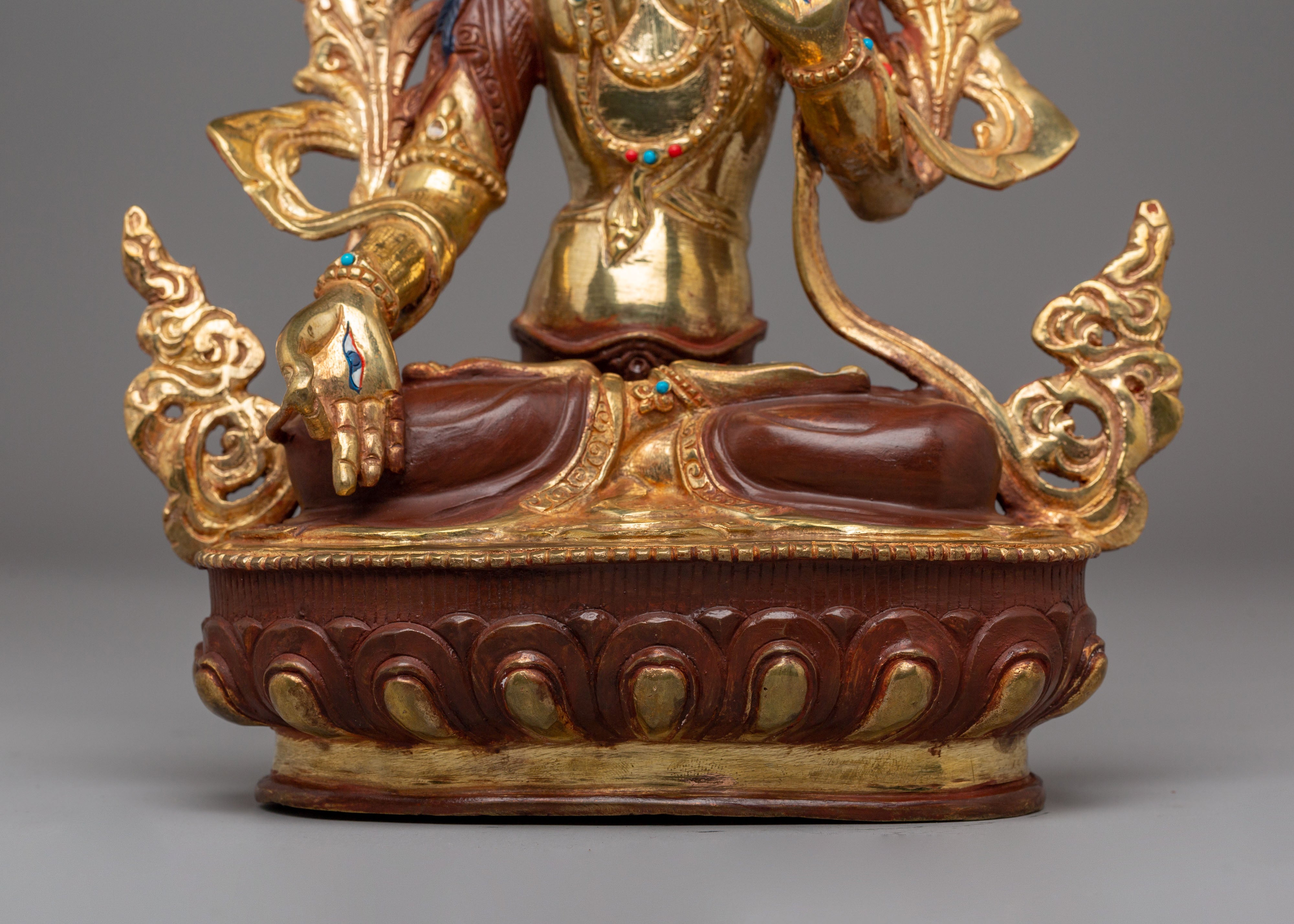 Handmade Traditional  White Tara Artwork | Goddess of Compassion