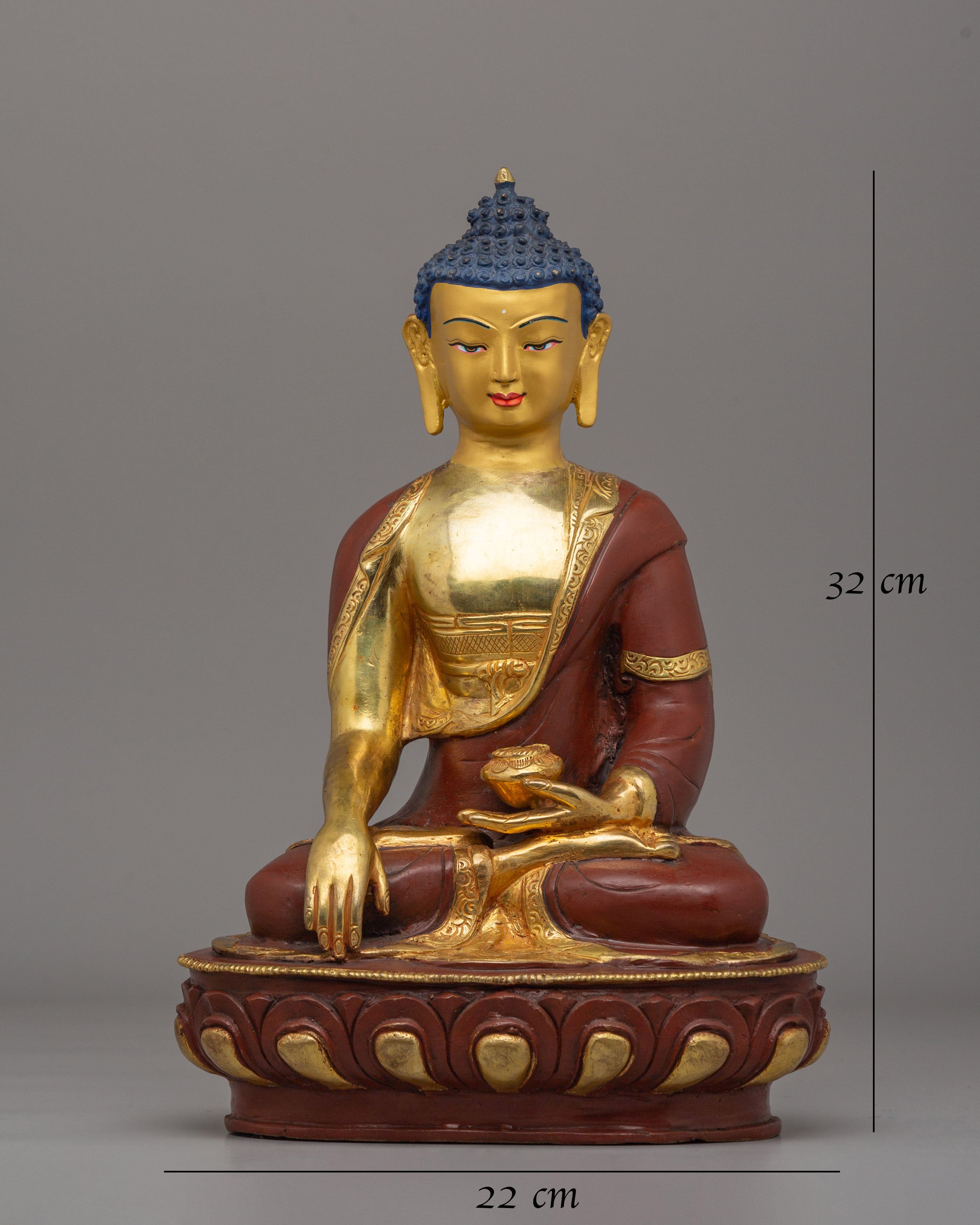 Shakyamuni Buddha Sculpture for Altar Decor | Traditional Himalayan Artwork