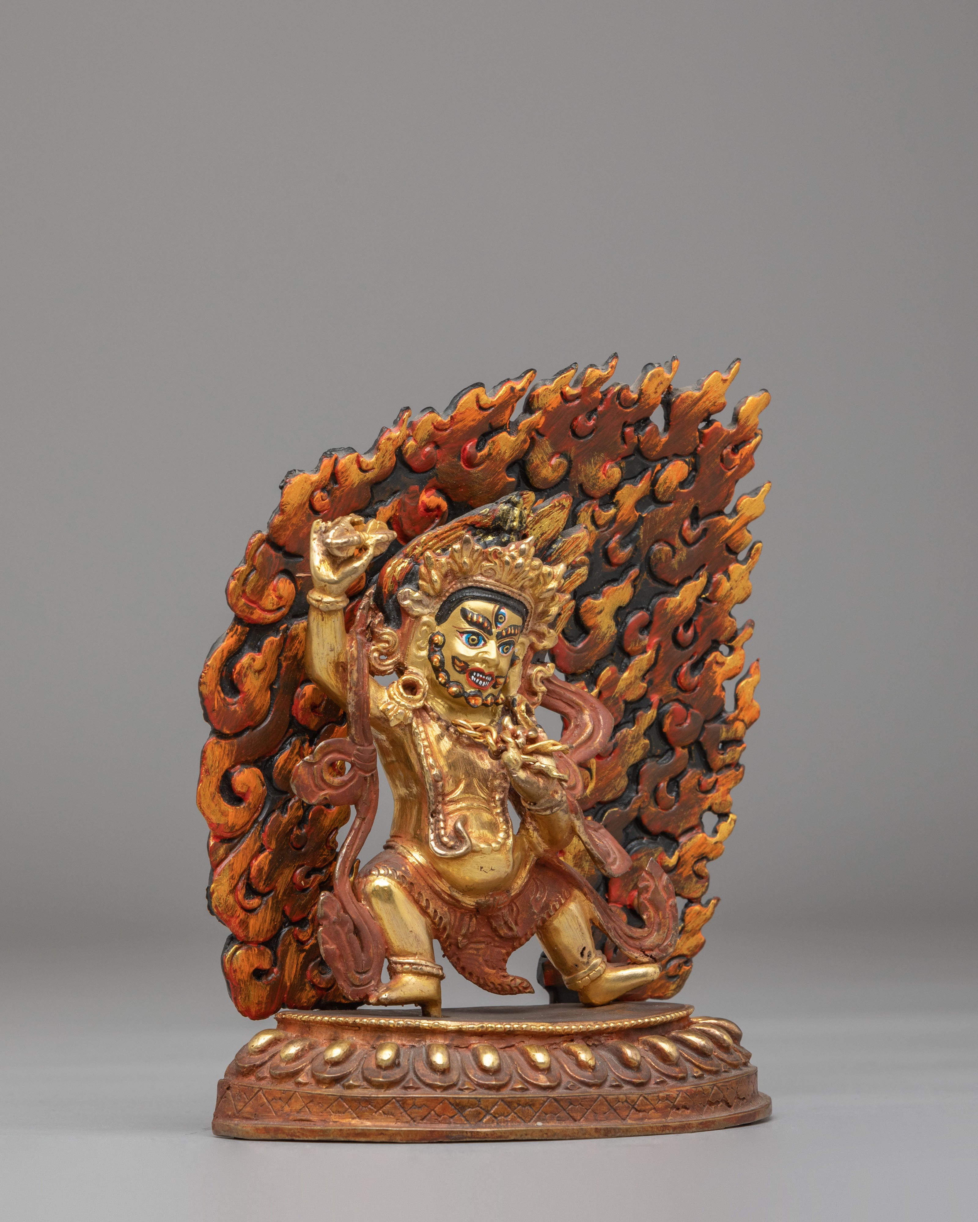Himalayan Vajrapani Protector Deity Statue | Tibetan Protector Sculpture