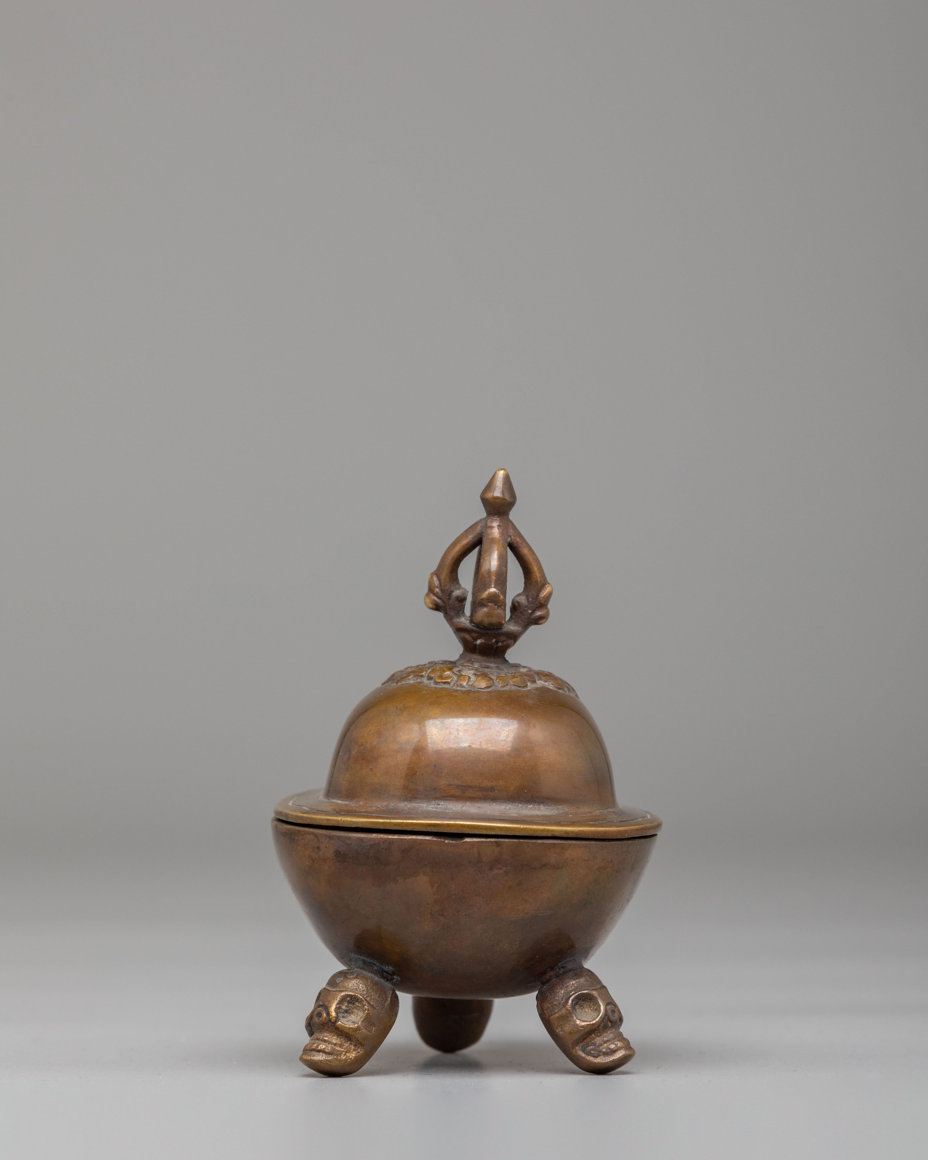 Handmade Kapala Ritual Bowl | Traditional Tibetan Offering Vessel