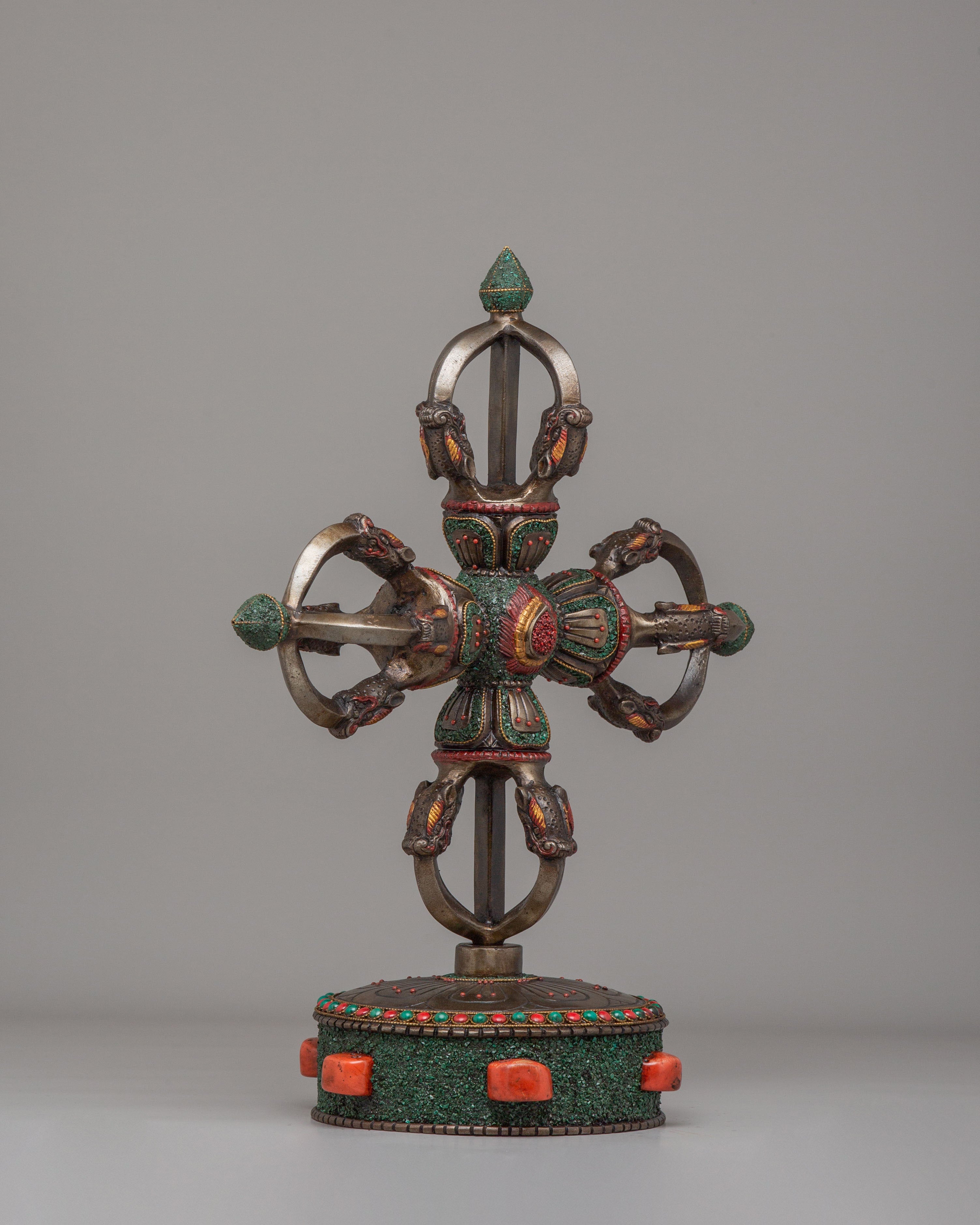 Buddhist Bishwo Vajra with Stand | Sacred Altar Symbol