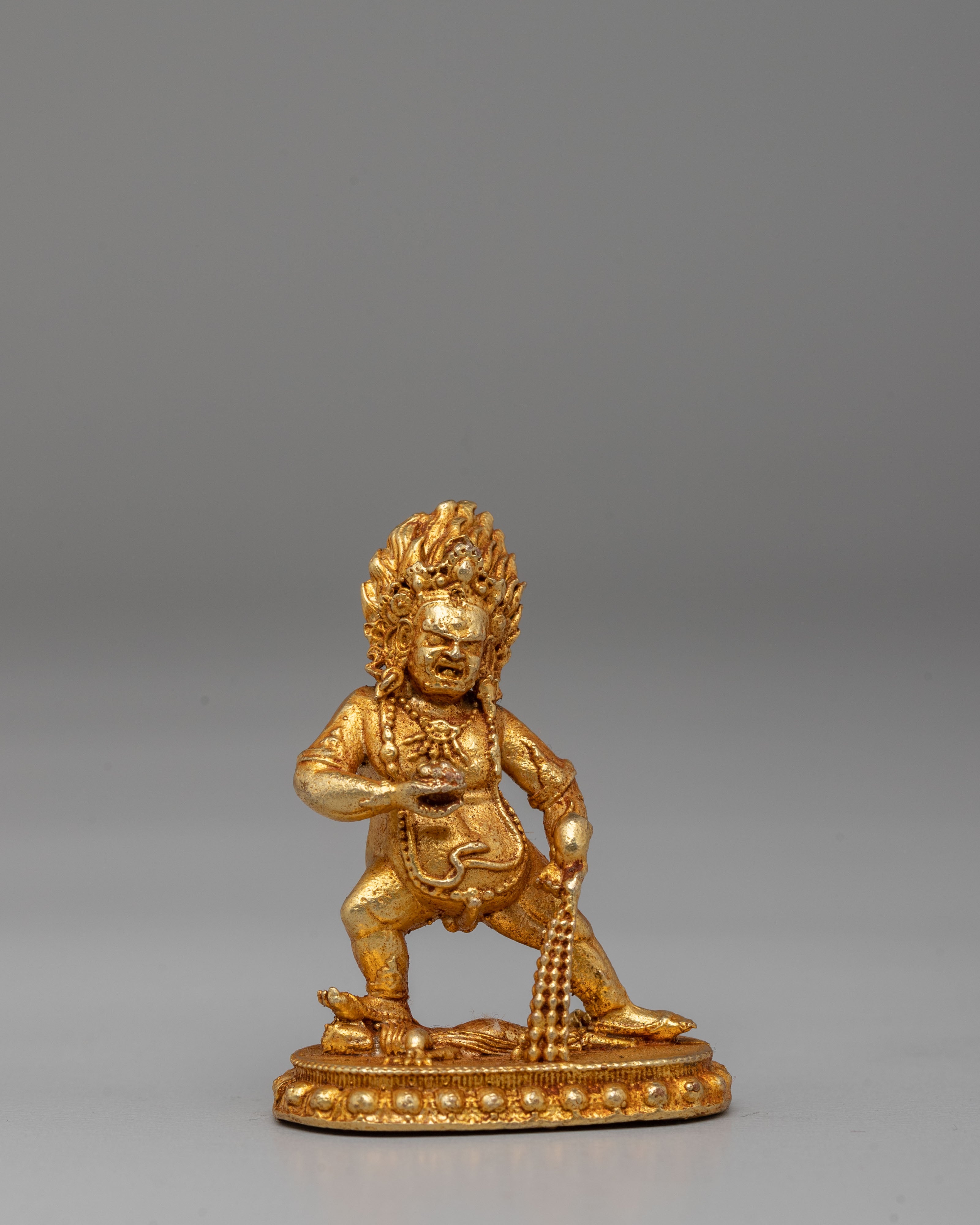 Sacred Black Dzambhala Deity Statue | Tibetan Wealth God for Prosperity
