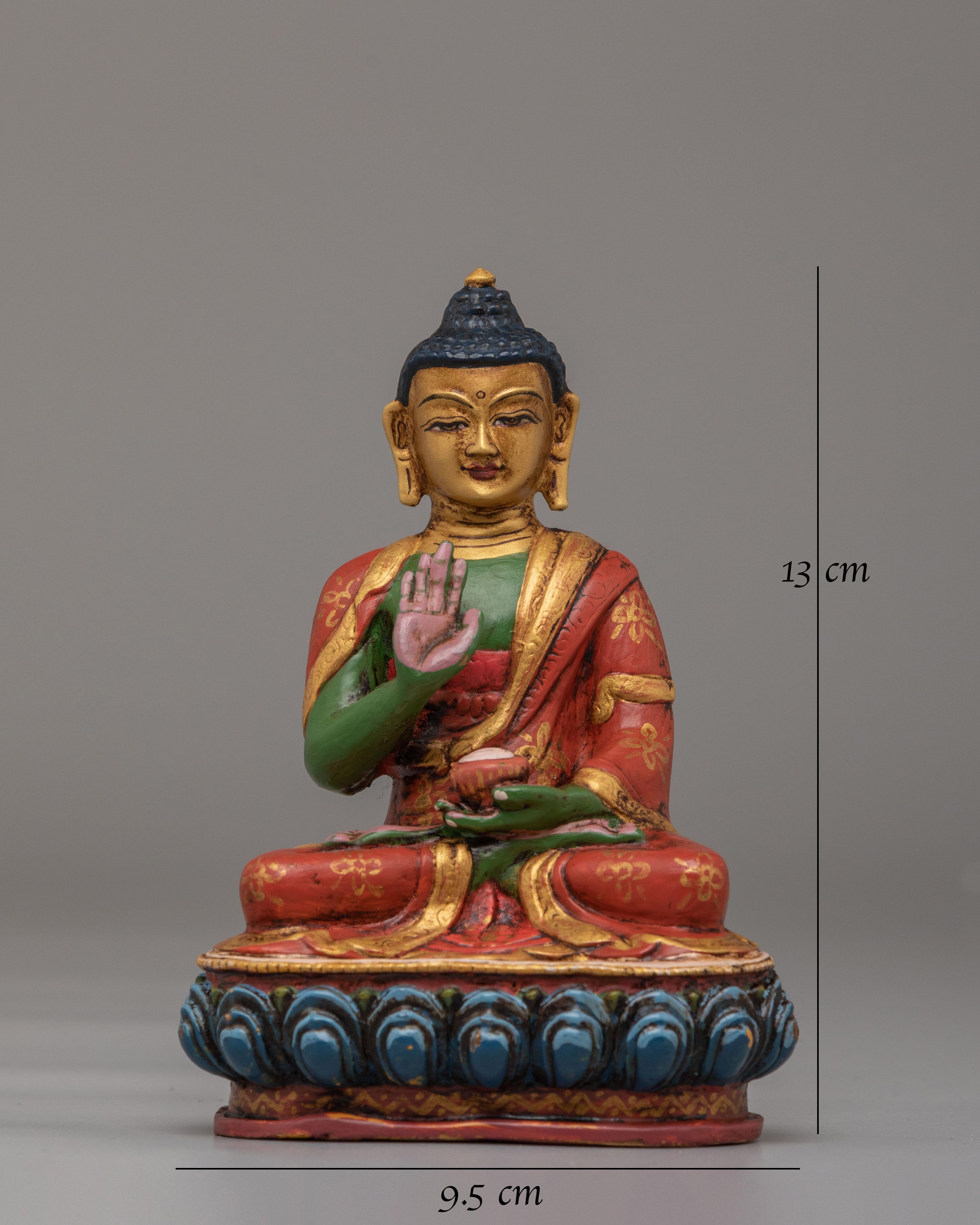 Traditional Amogasiddhi Buddha Statue | Symbol of Fearlessness and Spiritual Strength