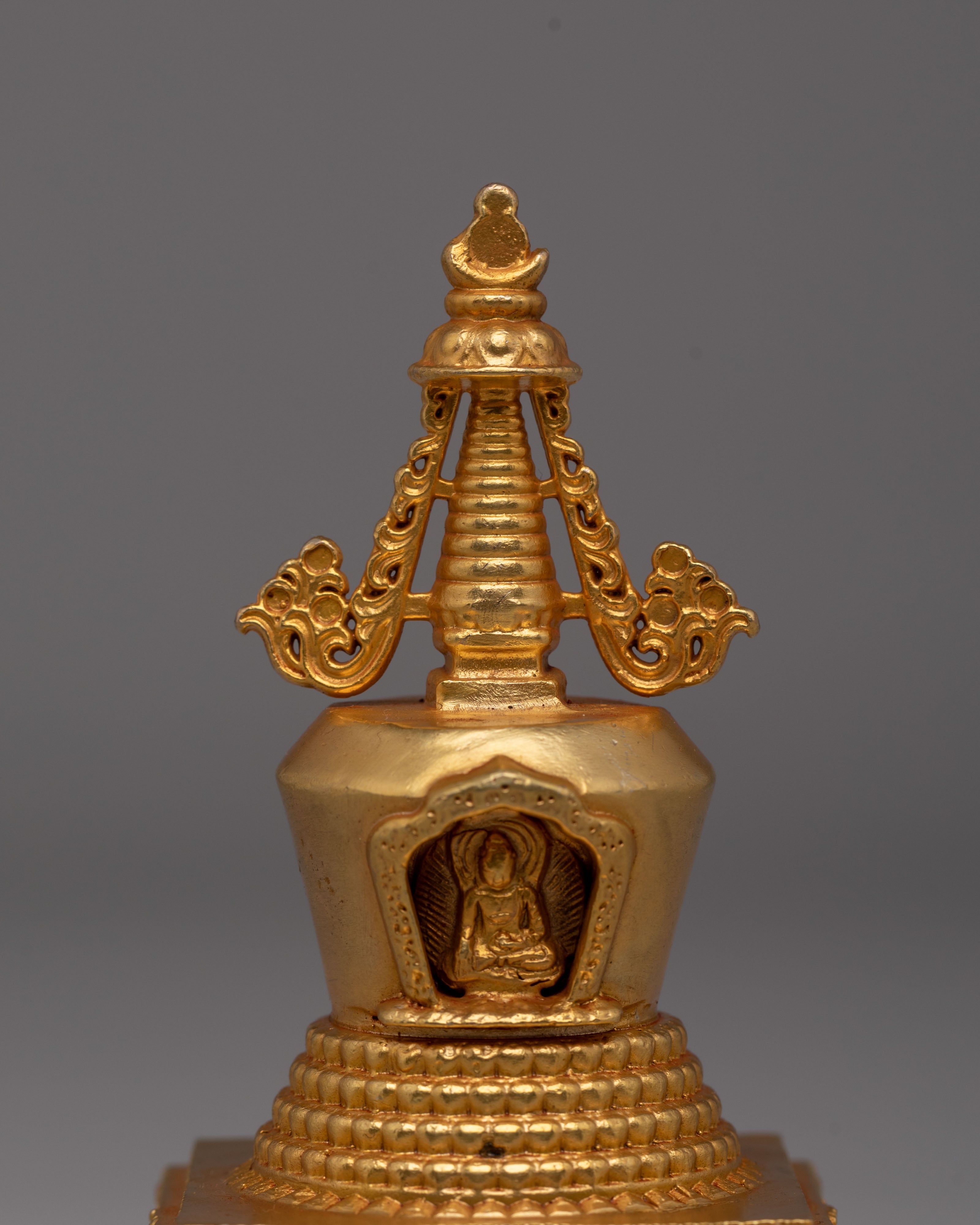 Sacred Tibetan Lotus Blossom Stupa | Buddhist Symbol of Enlightenment