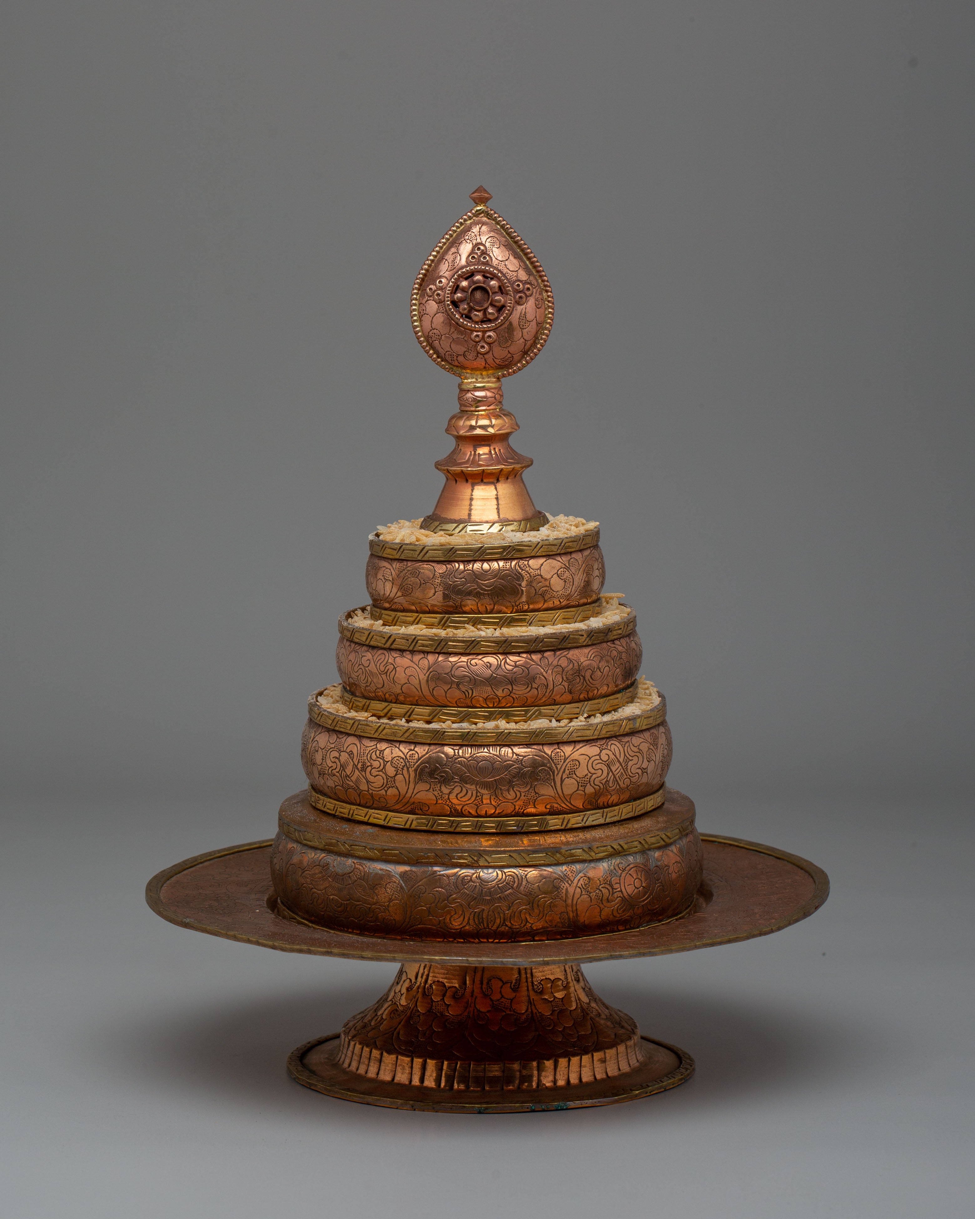 Tibetan Mandala Offering Ritual Set | Sacred Spiritual Decor for Meditation