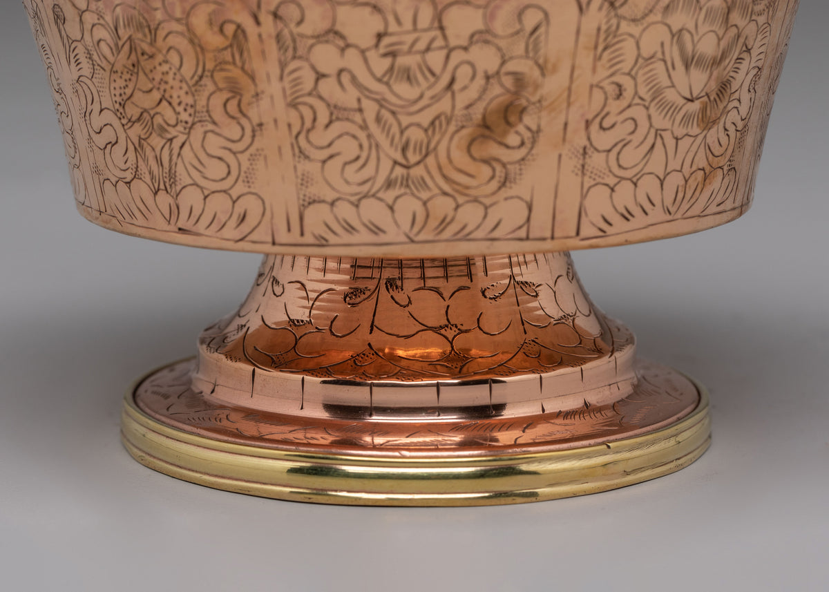 Auspicious Symbol Offering Bowl | Spiritual Decor