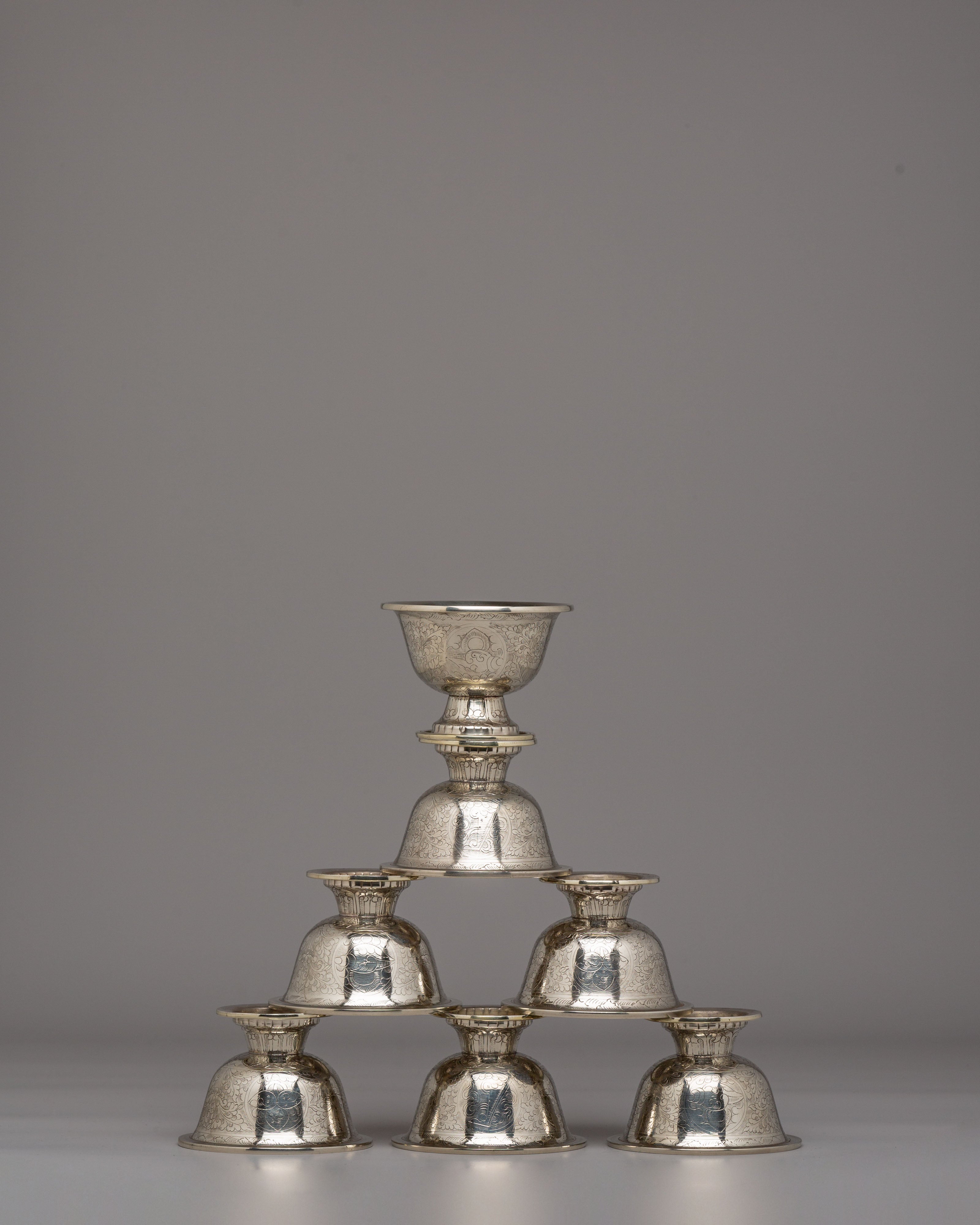 Himalayan Offering Bowls Set | Ritual Bowls for Spiritual Practices
