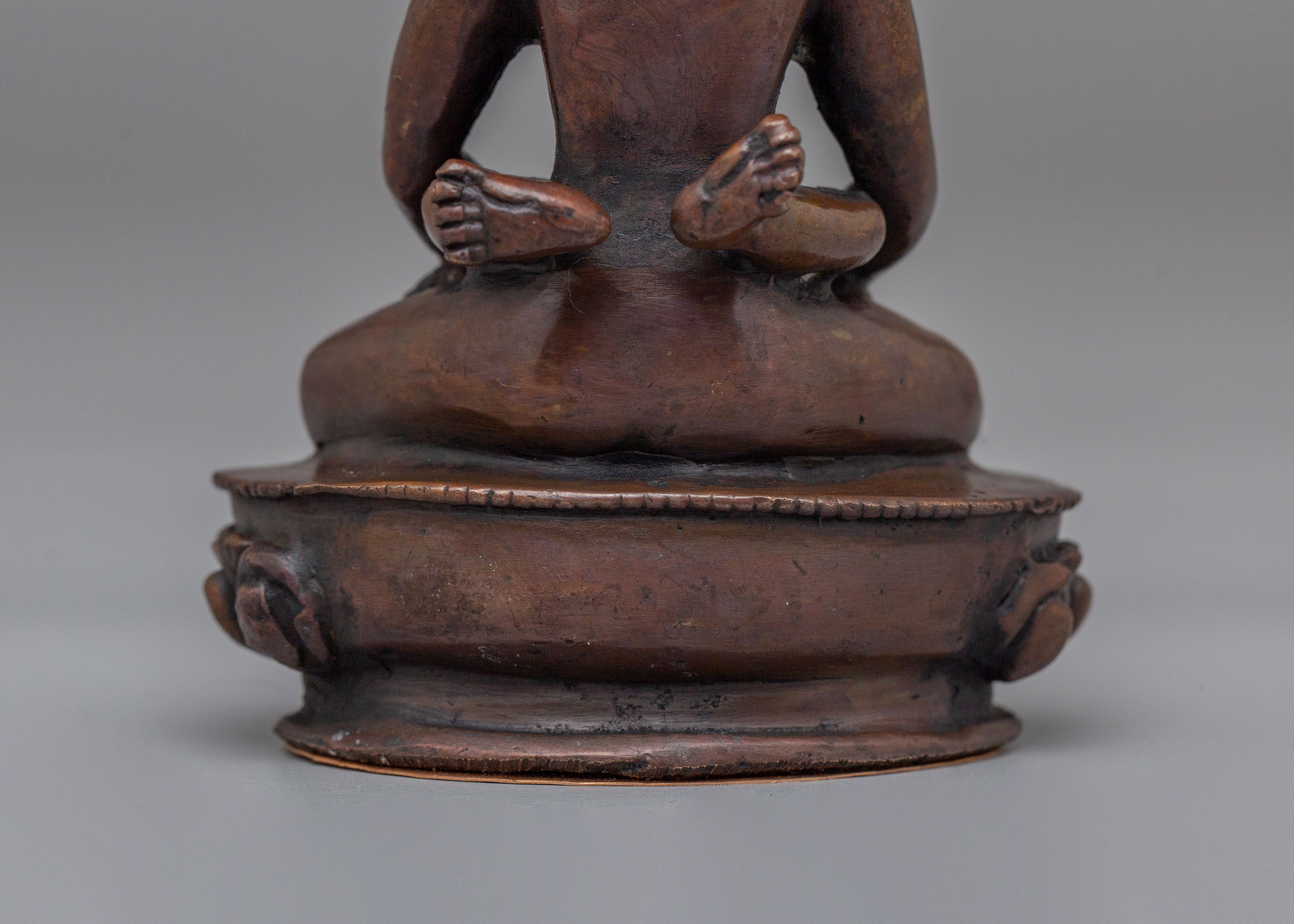 Samantabhadra With Consort Altar Sculpture | Oxidized Copper Body Statue
