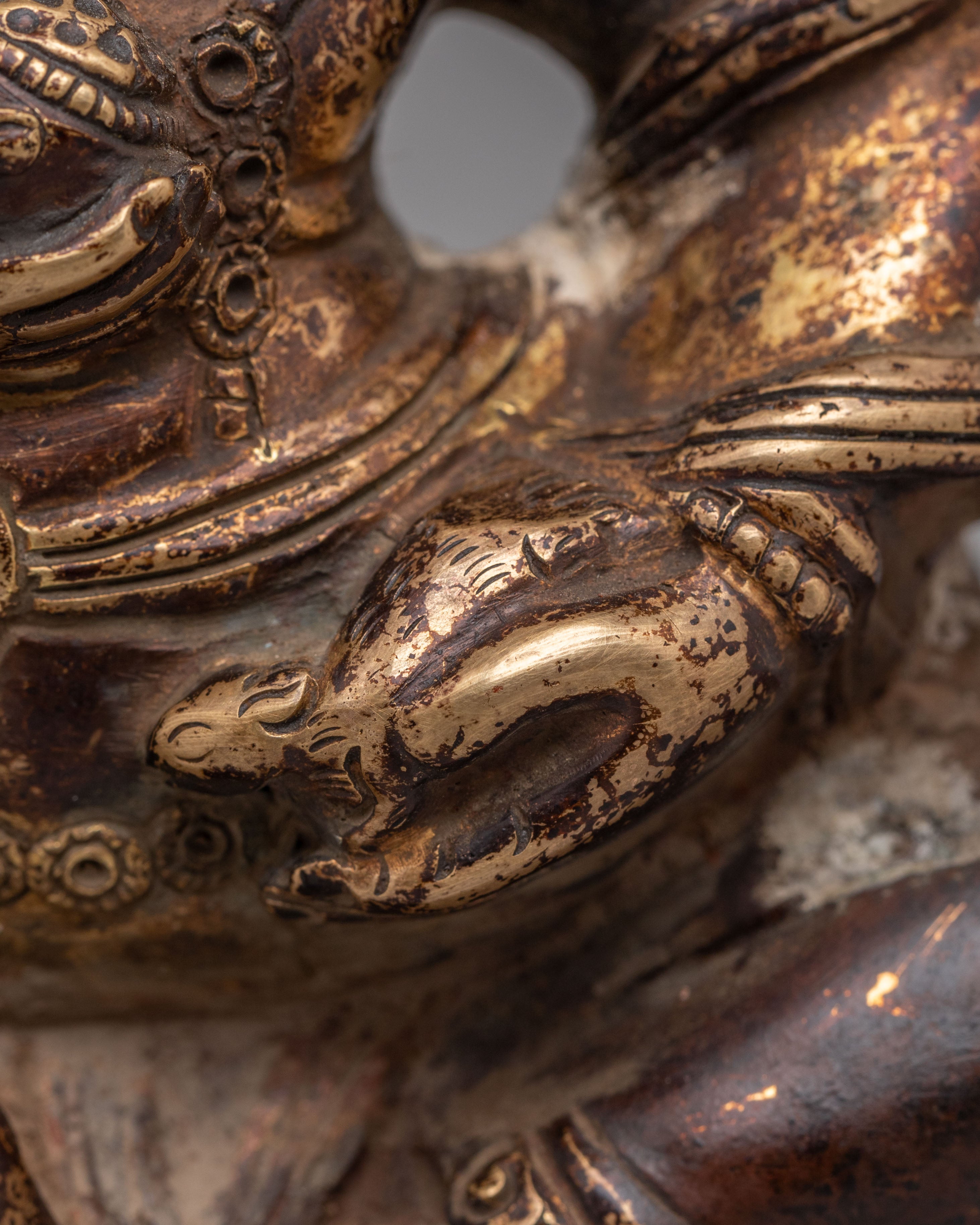 Sacred Dzambhala Statue Deity Statue | Spiritual Wealth and Protection Art