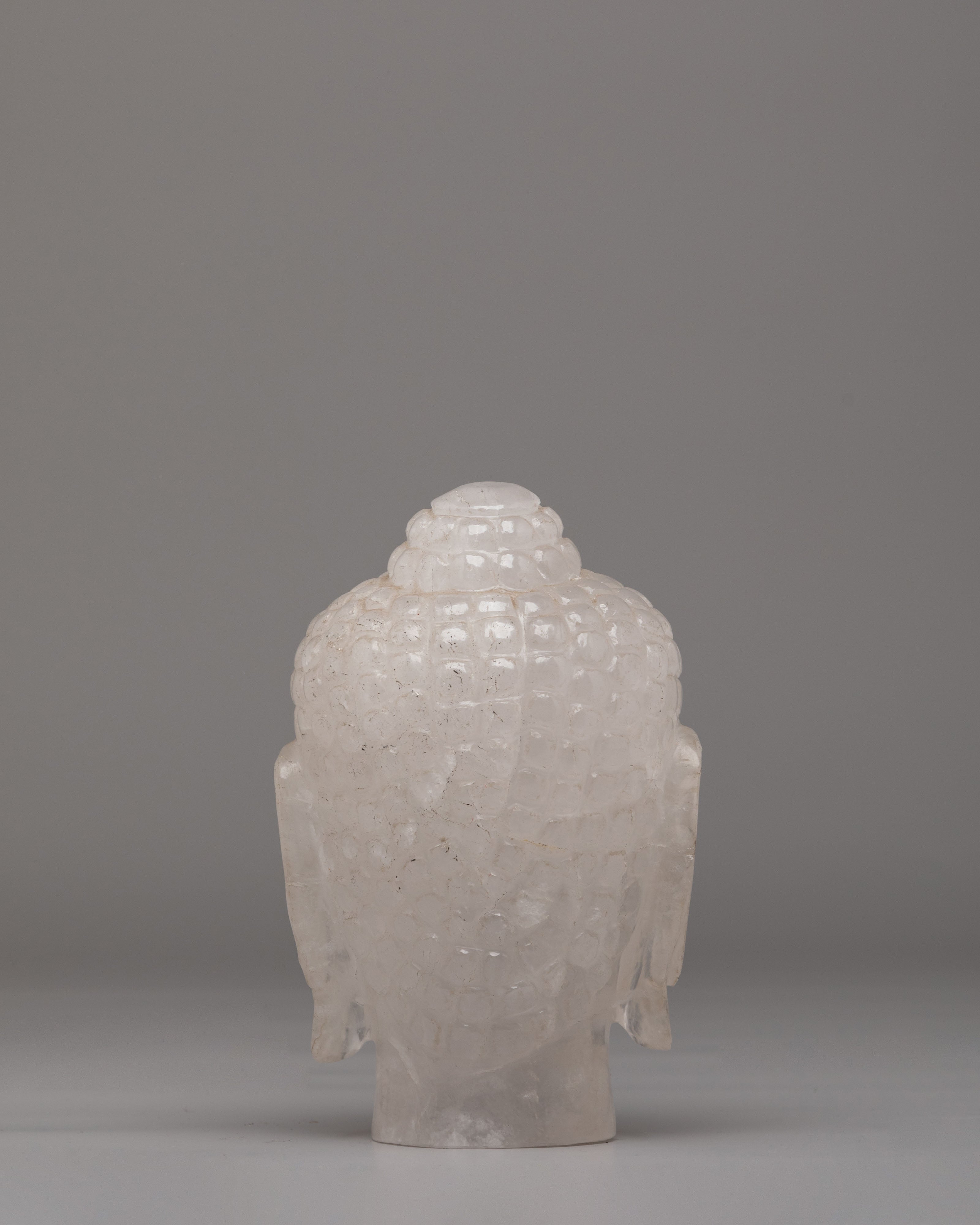 Crystal Buddha Head Sculpture | Spiritual Decor