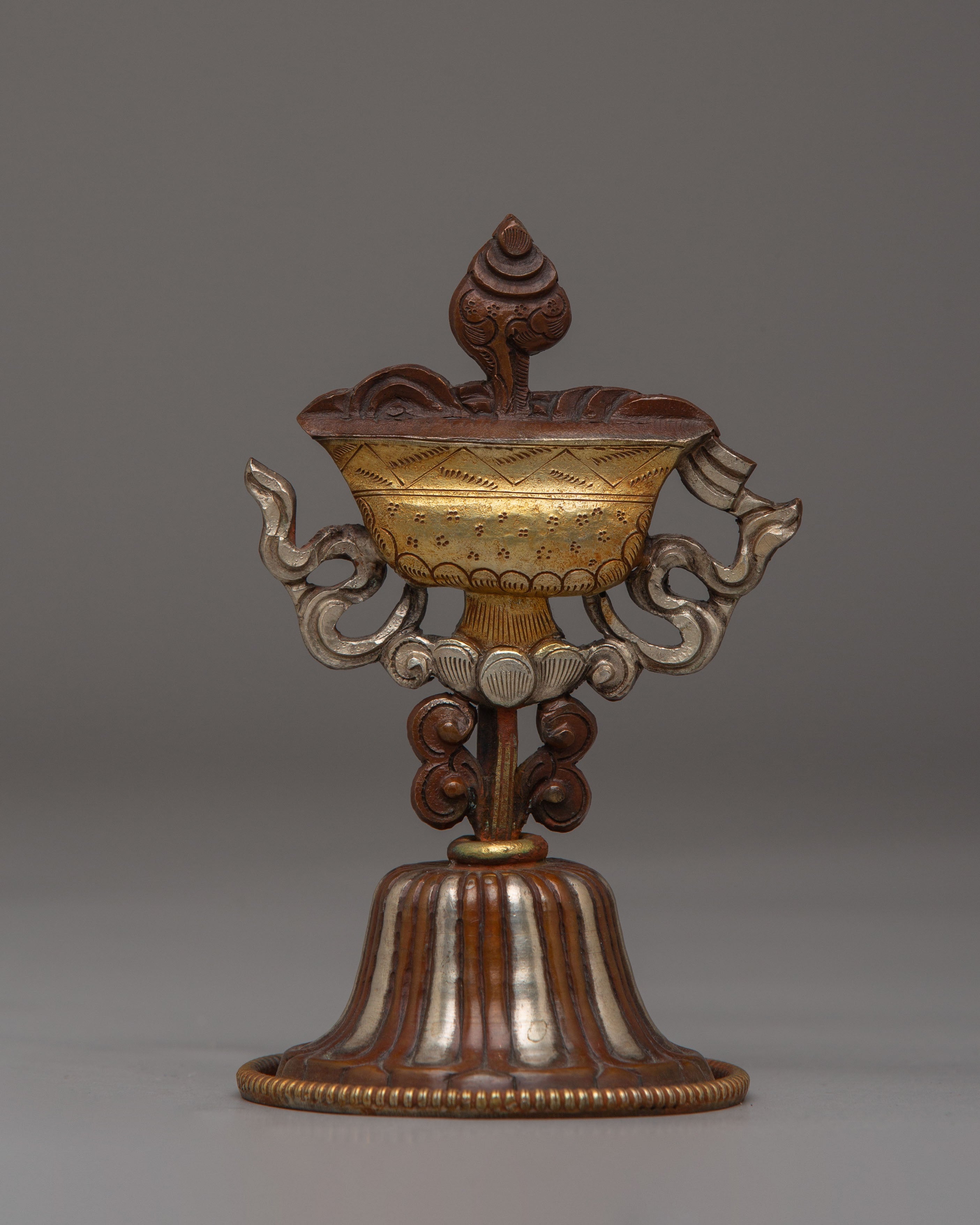 Oxidized Copper Raja Rani Set | Elegant Copper and Gold-Plated Figurines