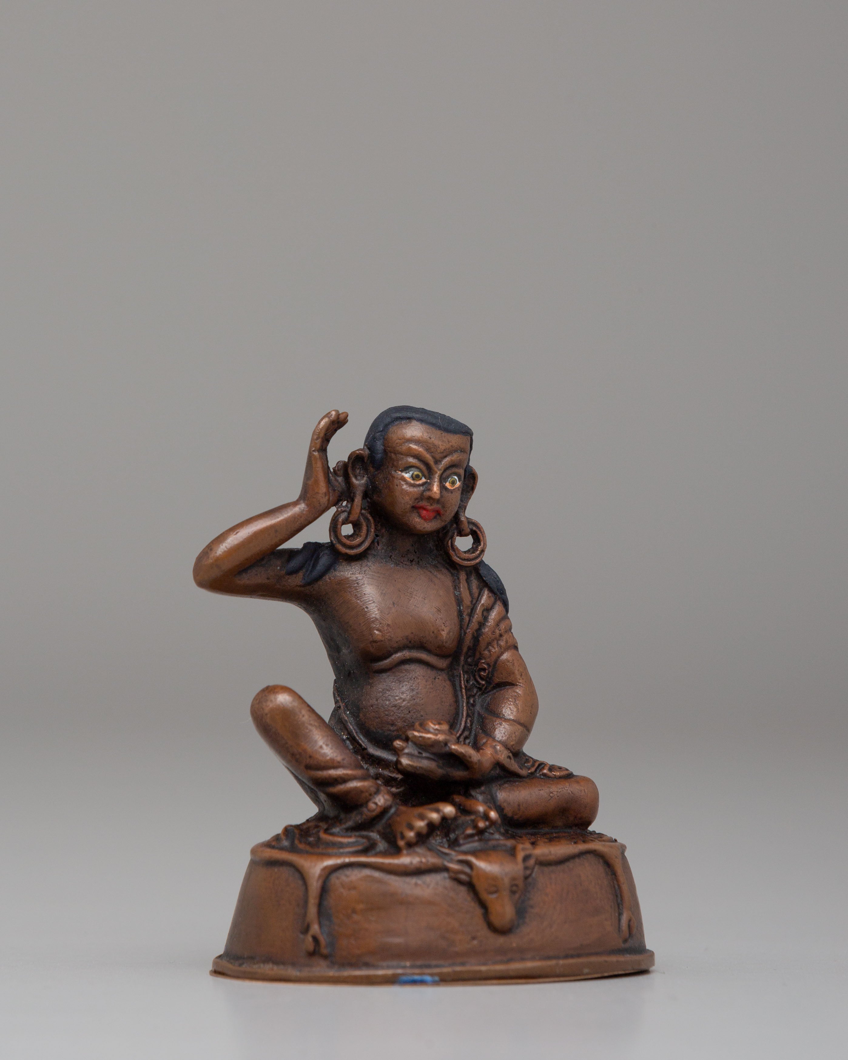 Milarepa Buddhist Statue | Oxidized Copper Tibetan Yogi