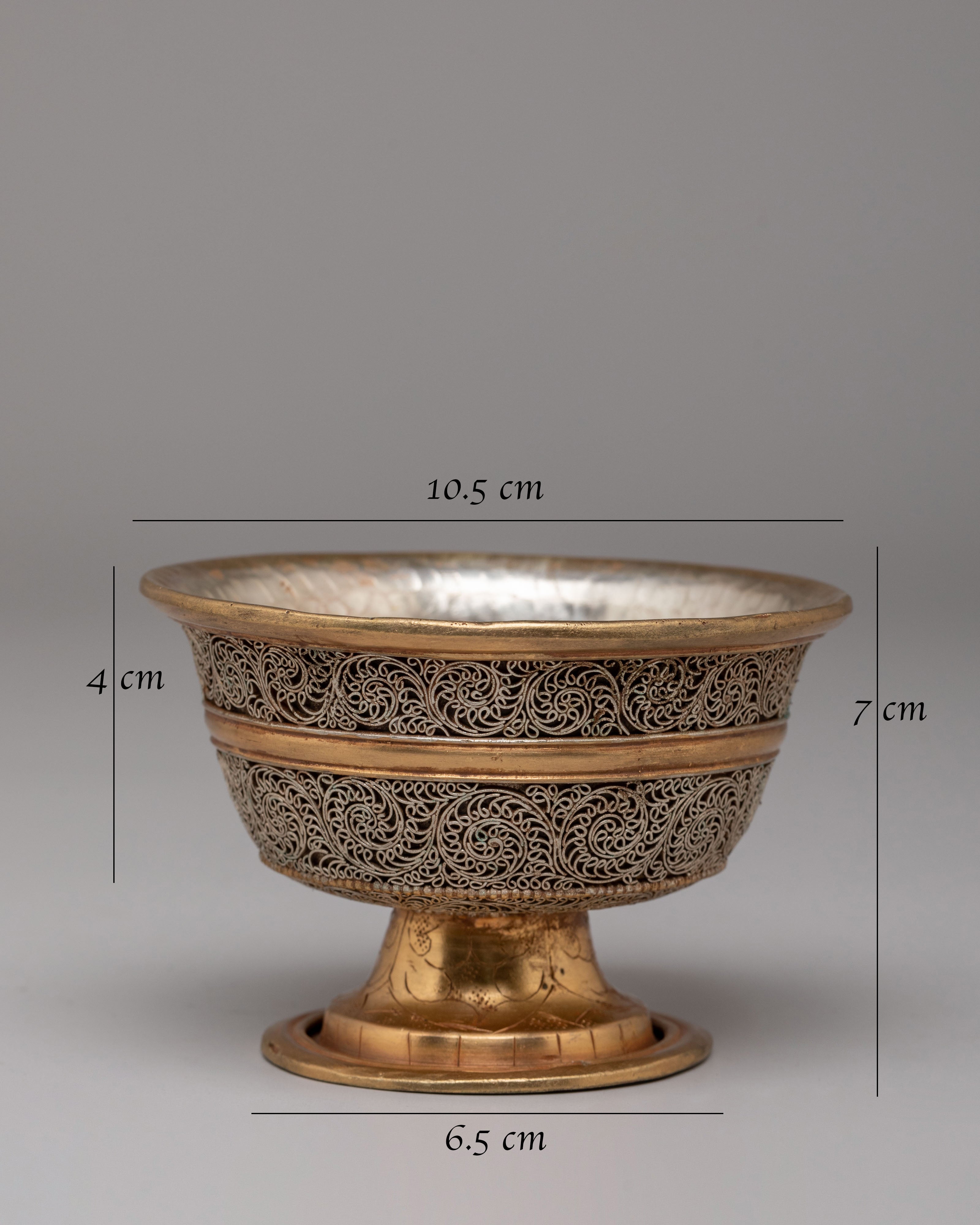 Ceremonial Offering Bowl Set | Tibetan Altar Bowls