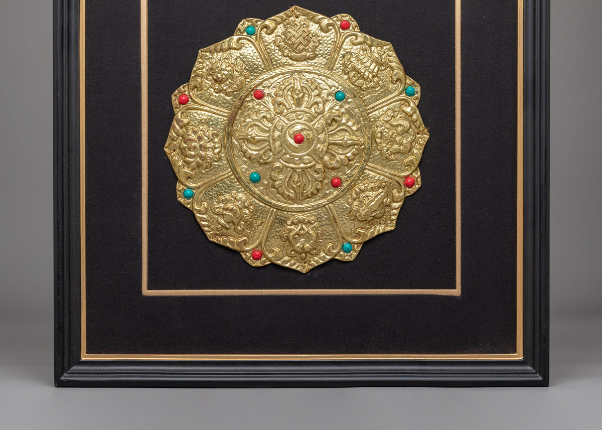Sacred Buddhist Mandala Wall Hanging | Brass Altar Wall Decor