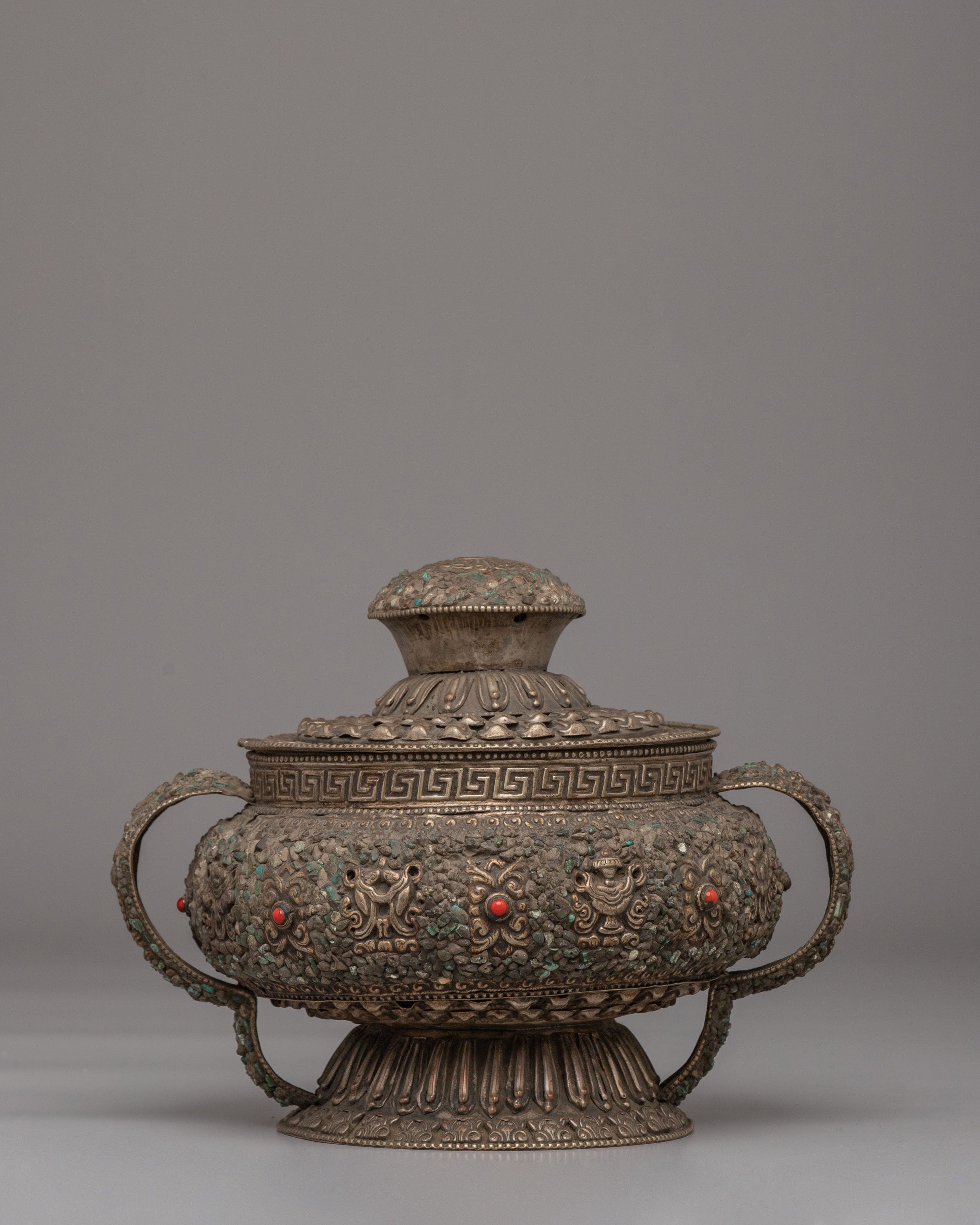 Tibetan Dhupur Rice Pot For Ritual | Symbol of Prosperity and Abundance