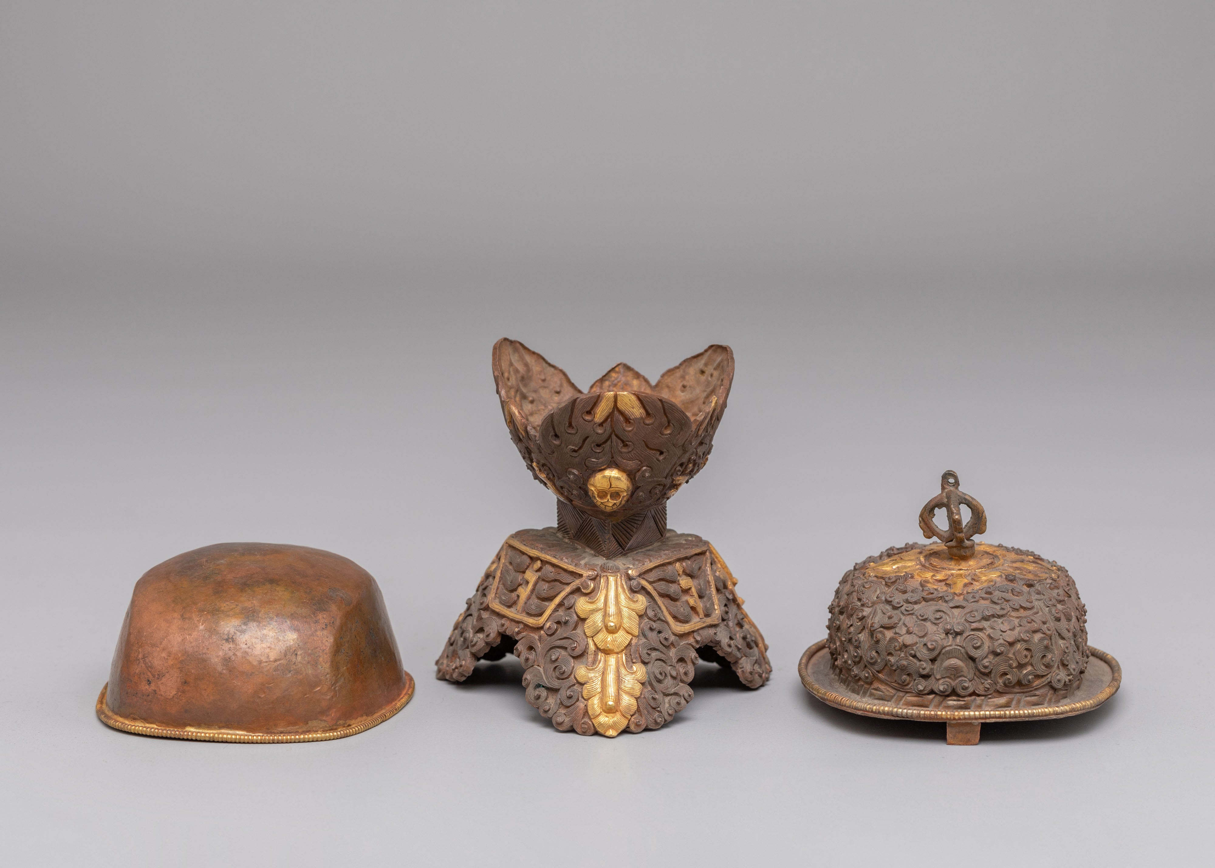 Tibetan Kapala Ritual Cup | Sacred Skull Cup for Altar & Meditation