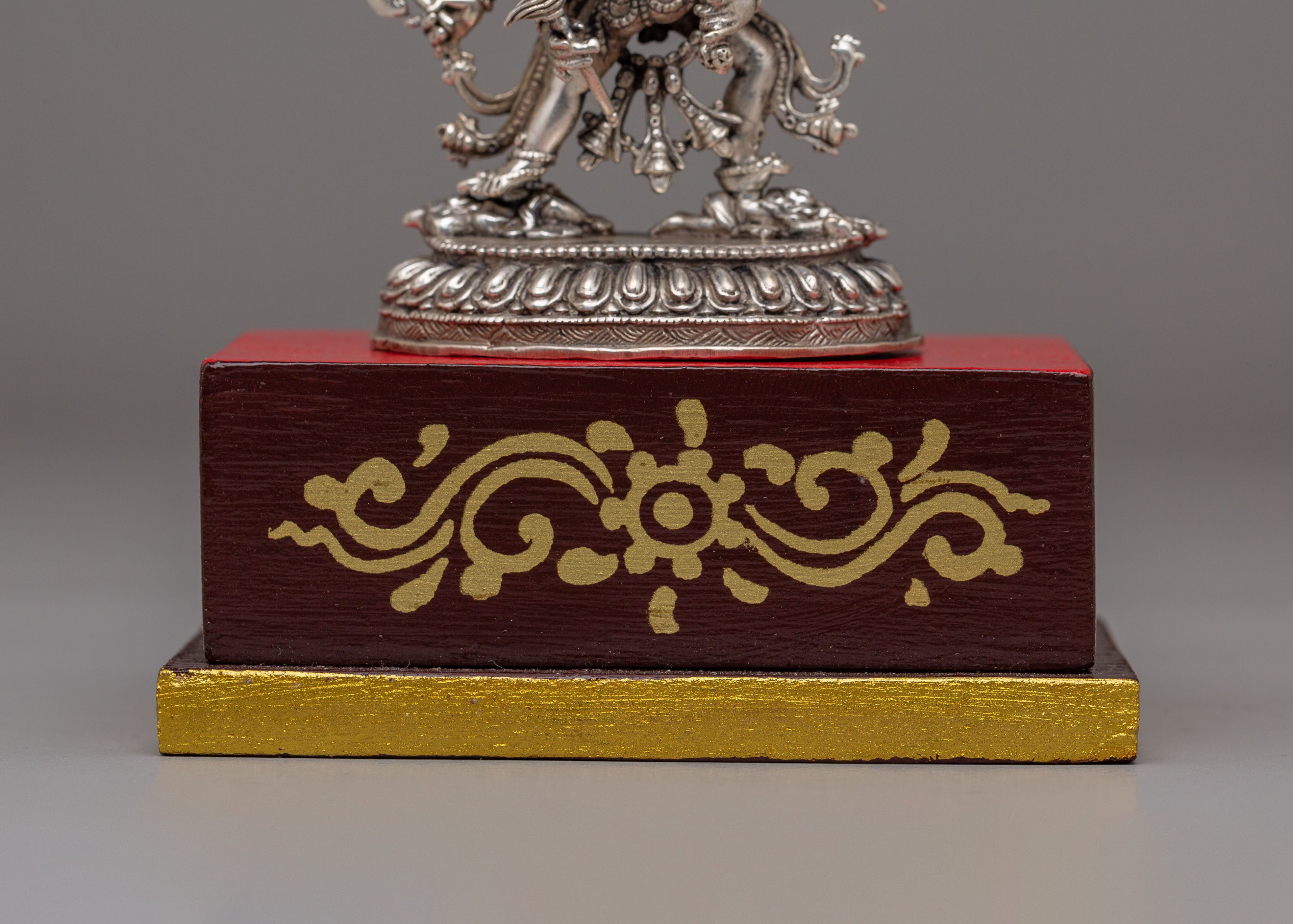Tibetan Chakrasamvara with Consort Statue | Silver Plated Copper Buddhist Art