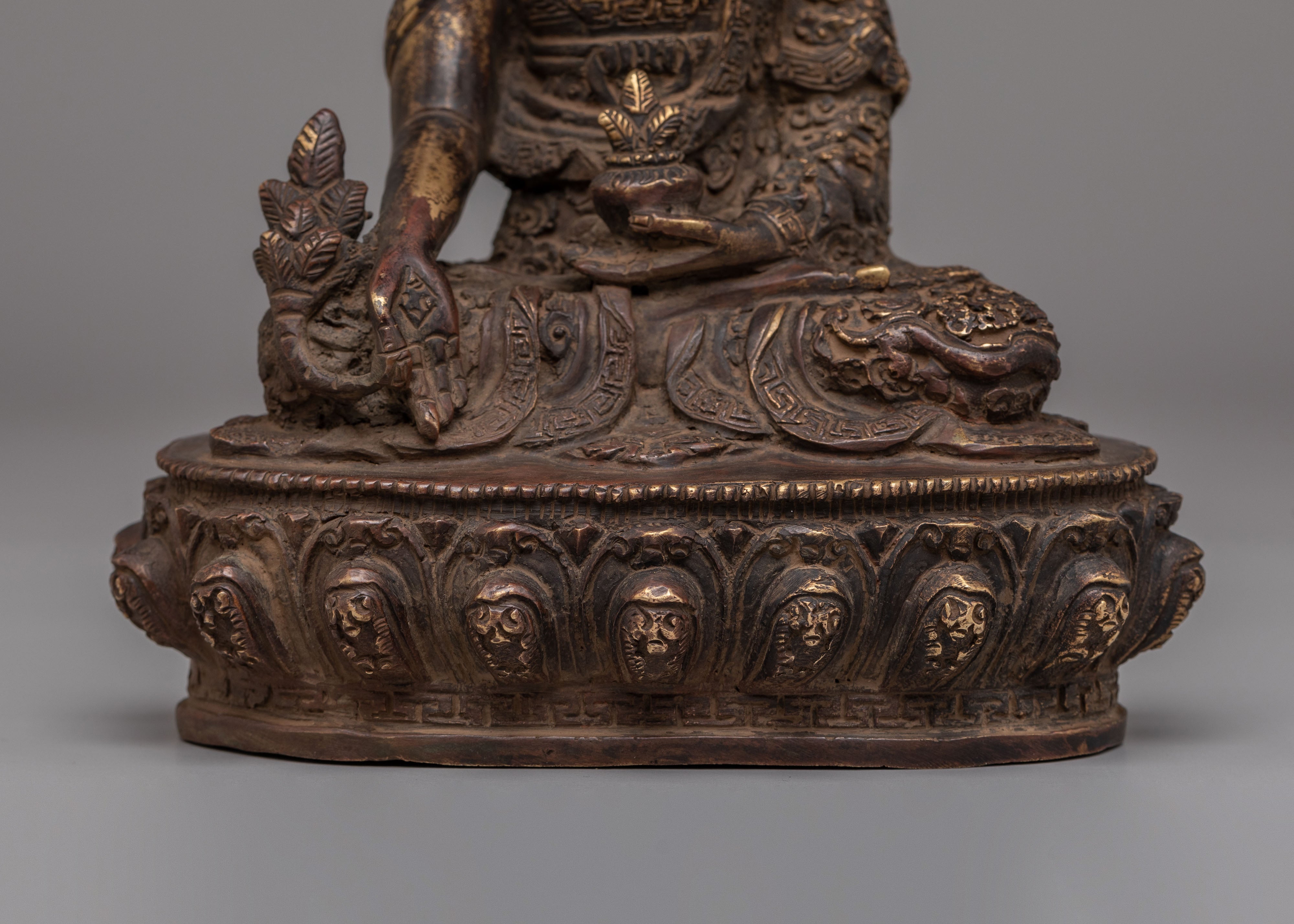 Sacred Tibetan Medicine Buddha Statue | Handcrafted Copper Statue