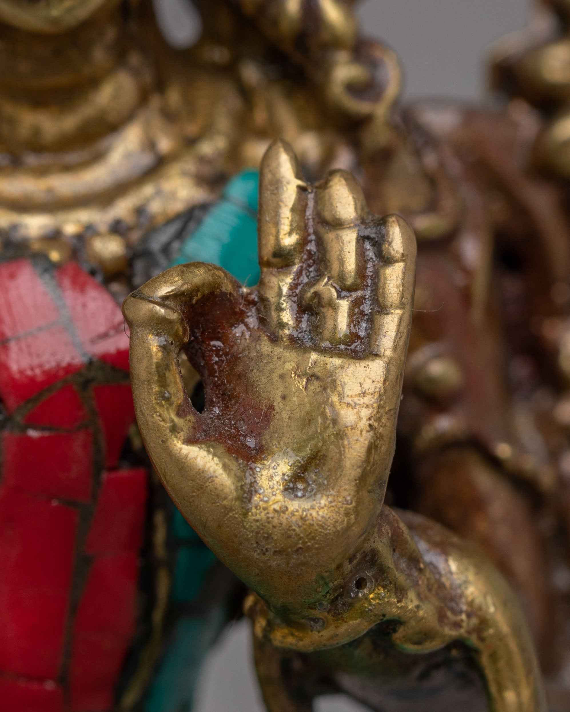 Handcrafted Green Tara Deity Statue | Tibetan Goddess Figurine for Meditation & Spiritual Decor