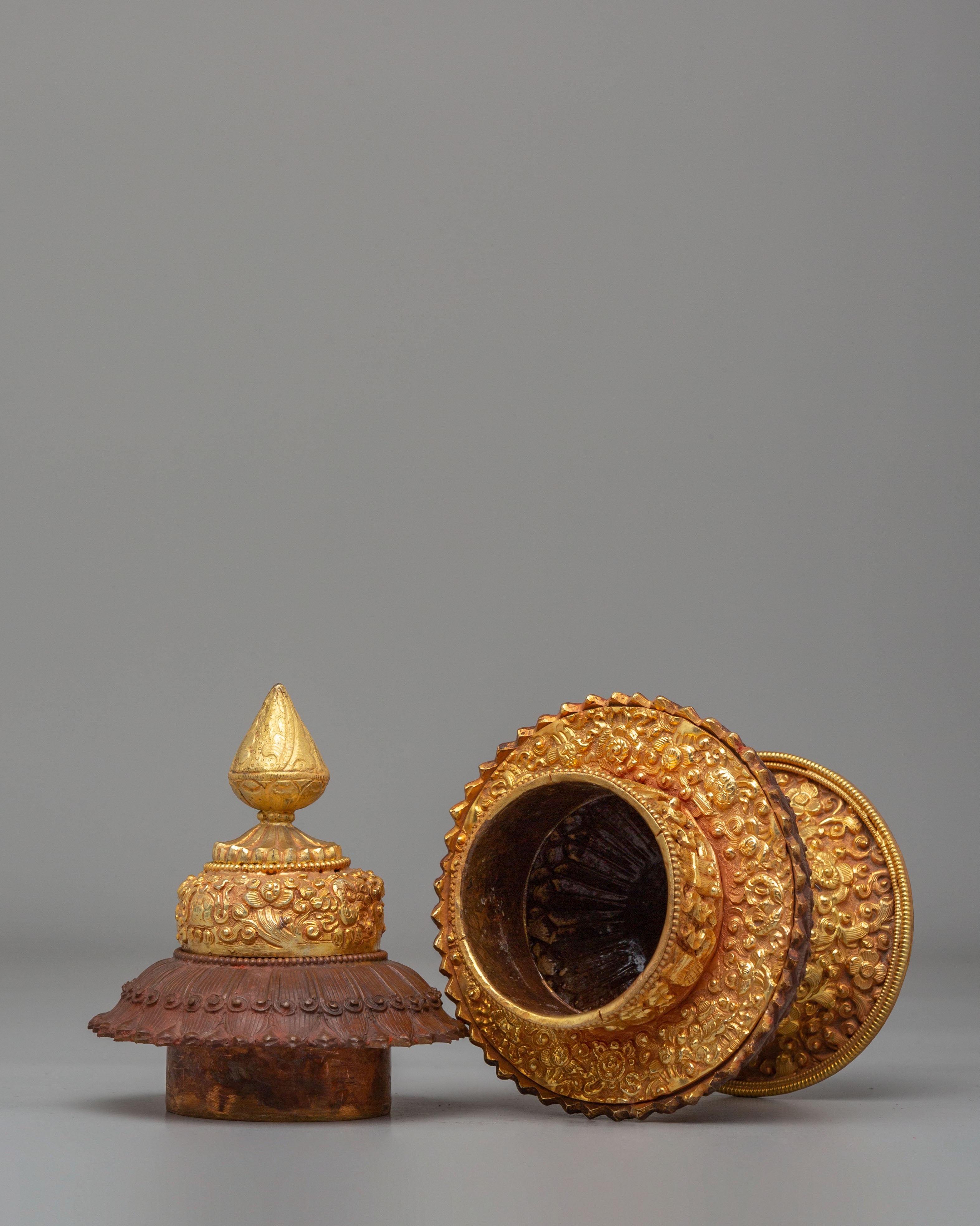 Handmade Ritual Altar Rice Pot | Sacred Buddhist Ceremonial Pot