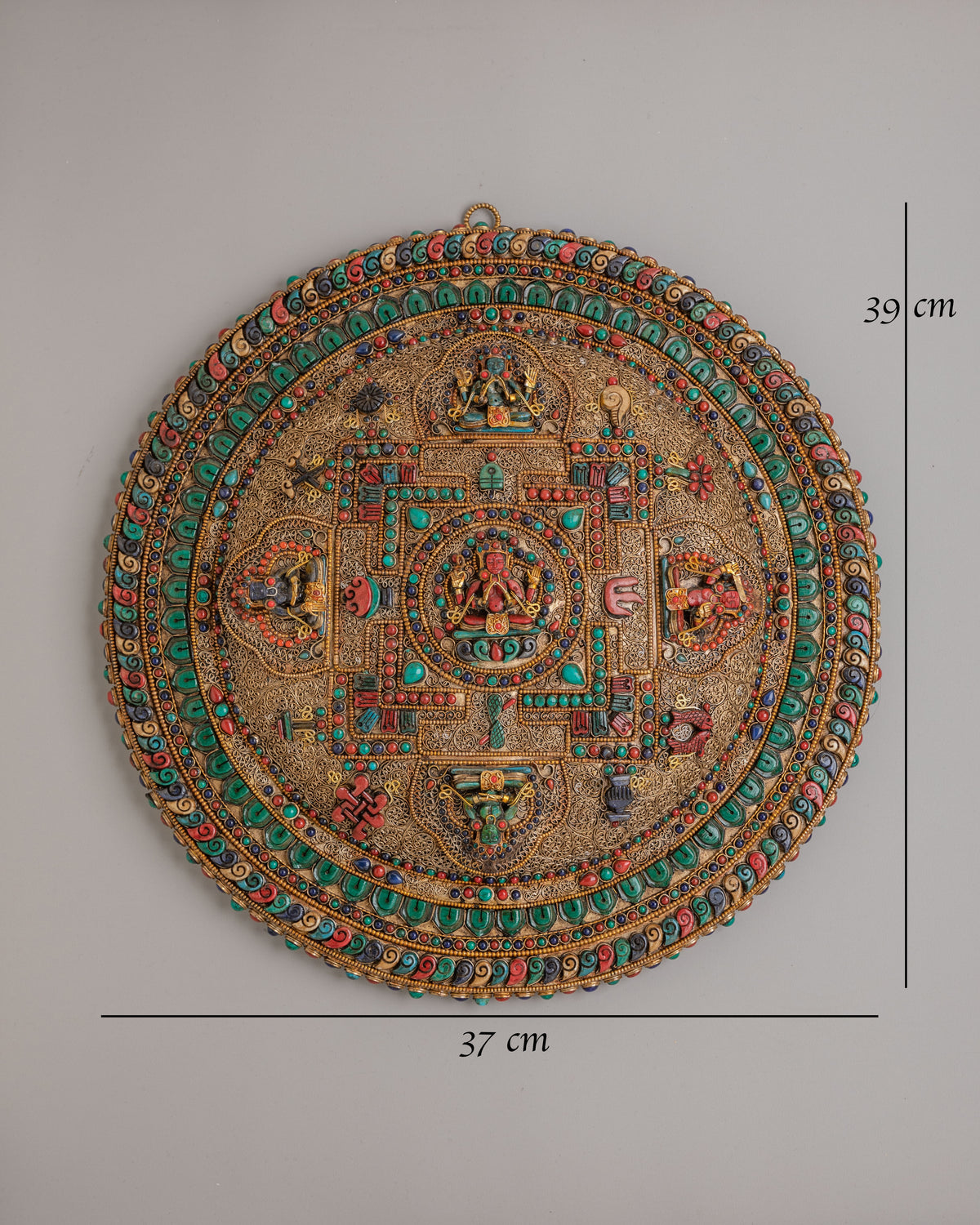 Four Armed Chenrezig Mandala Wall Art | Traditional Himalayan Artwork