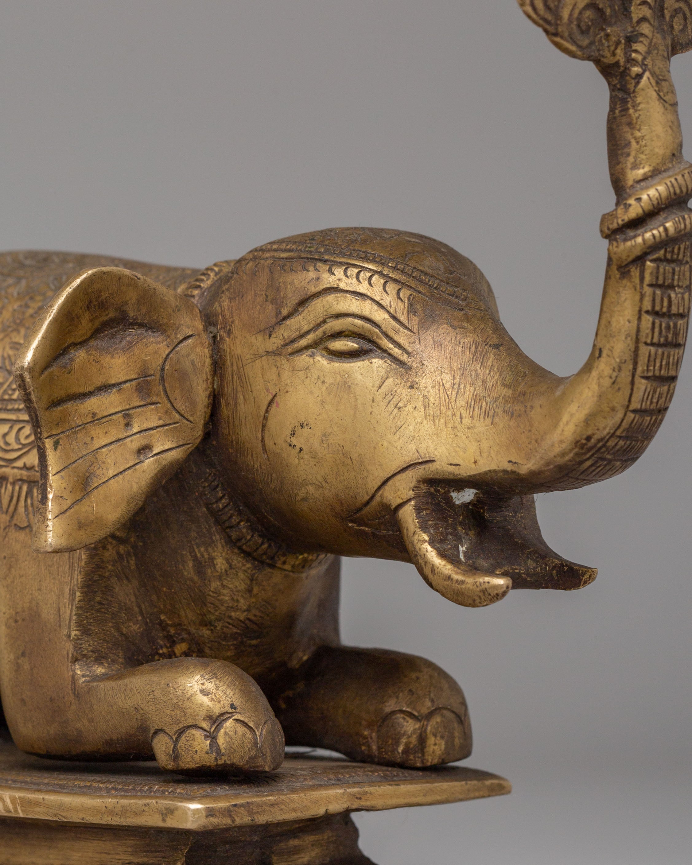 Brass Elephant Oil Lamp | Home Decor and Spiritual Practices
