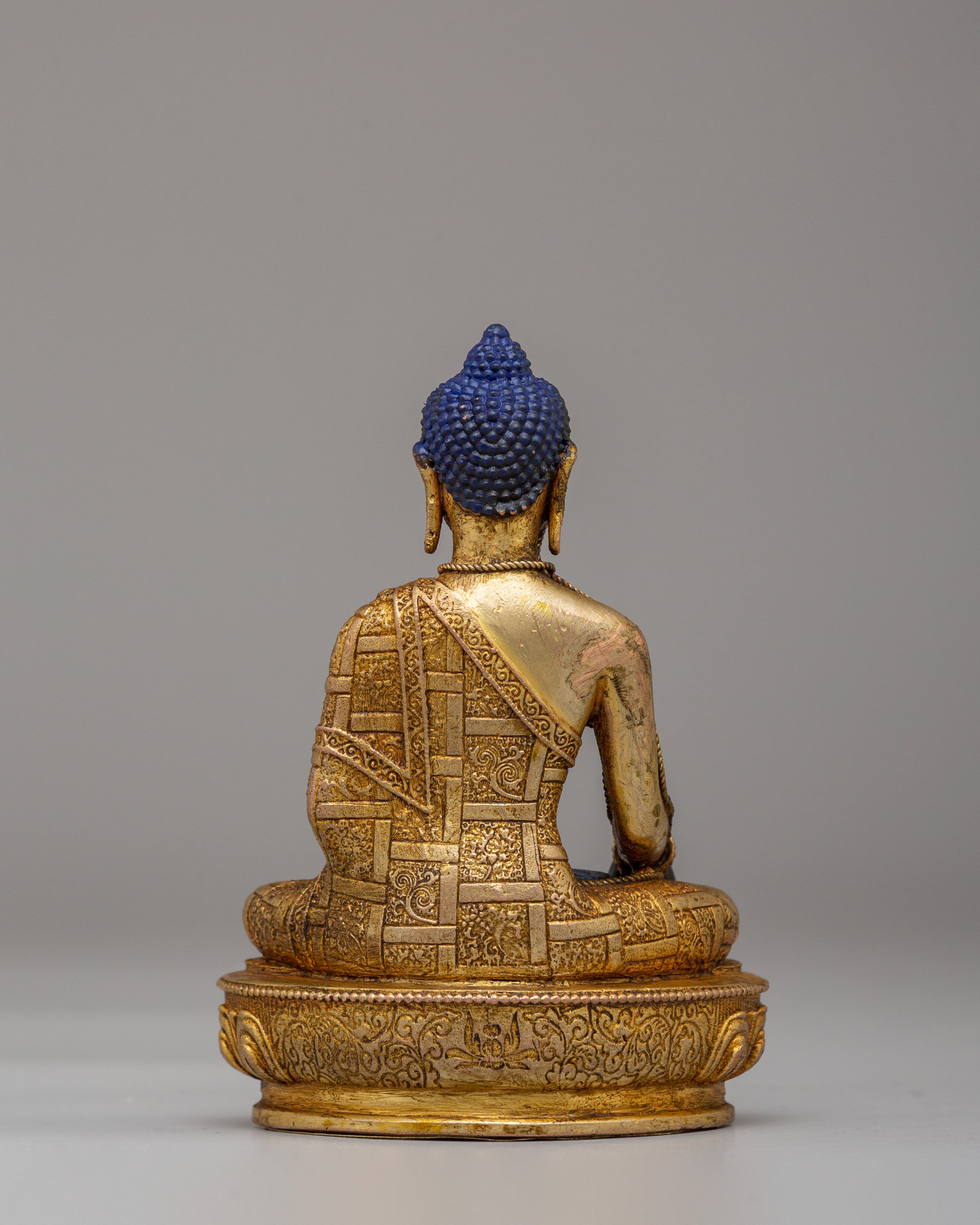 Shakyamuni Buddha Statue for Spiritual Practice | Handcrafted Copper Art