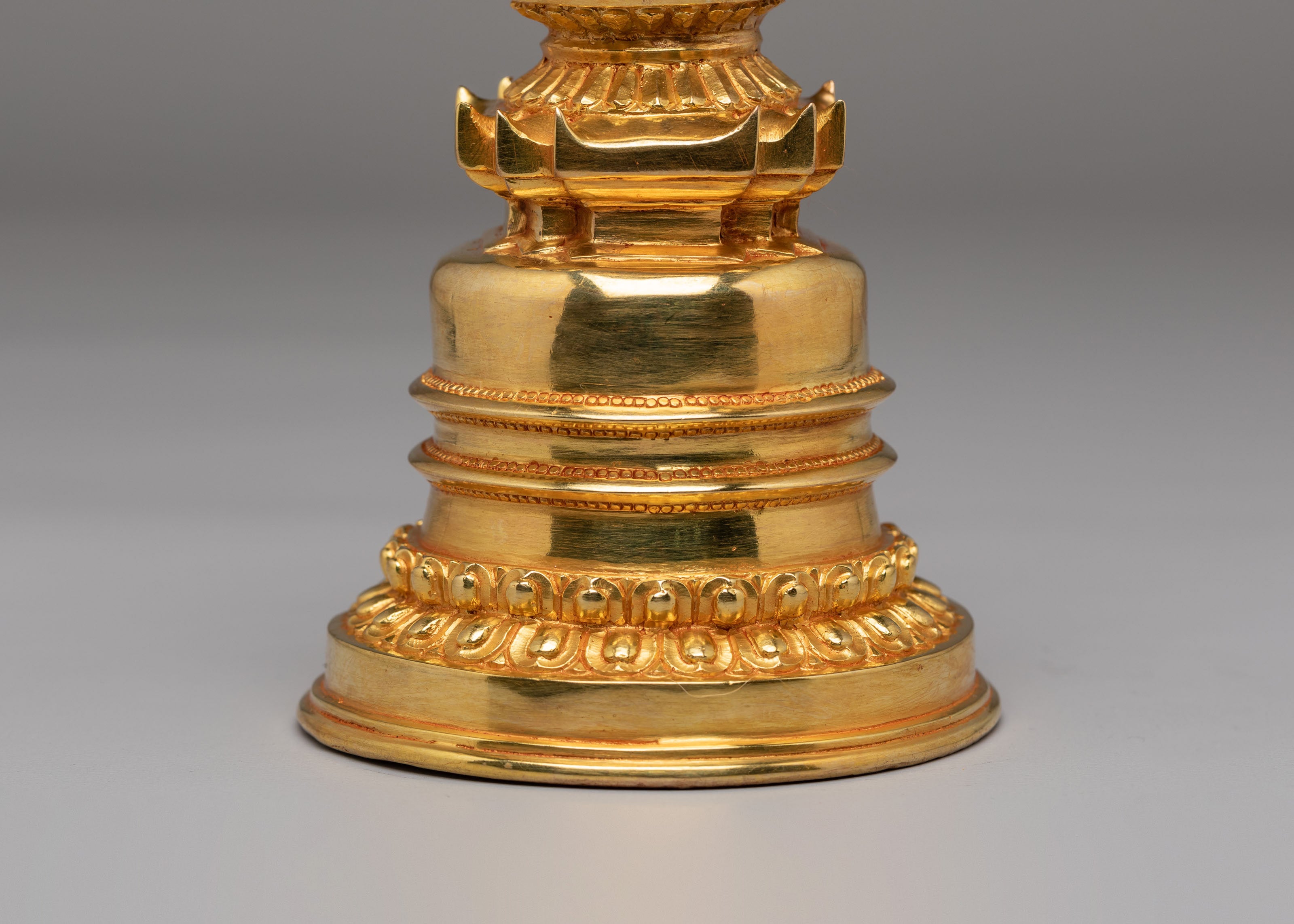 Handcrafted Altar Kadampa Chorten | Tibetan Buddhist Shrine Decor