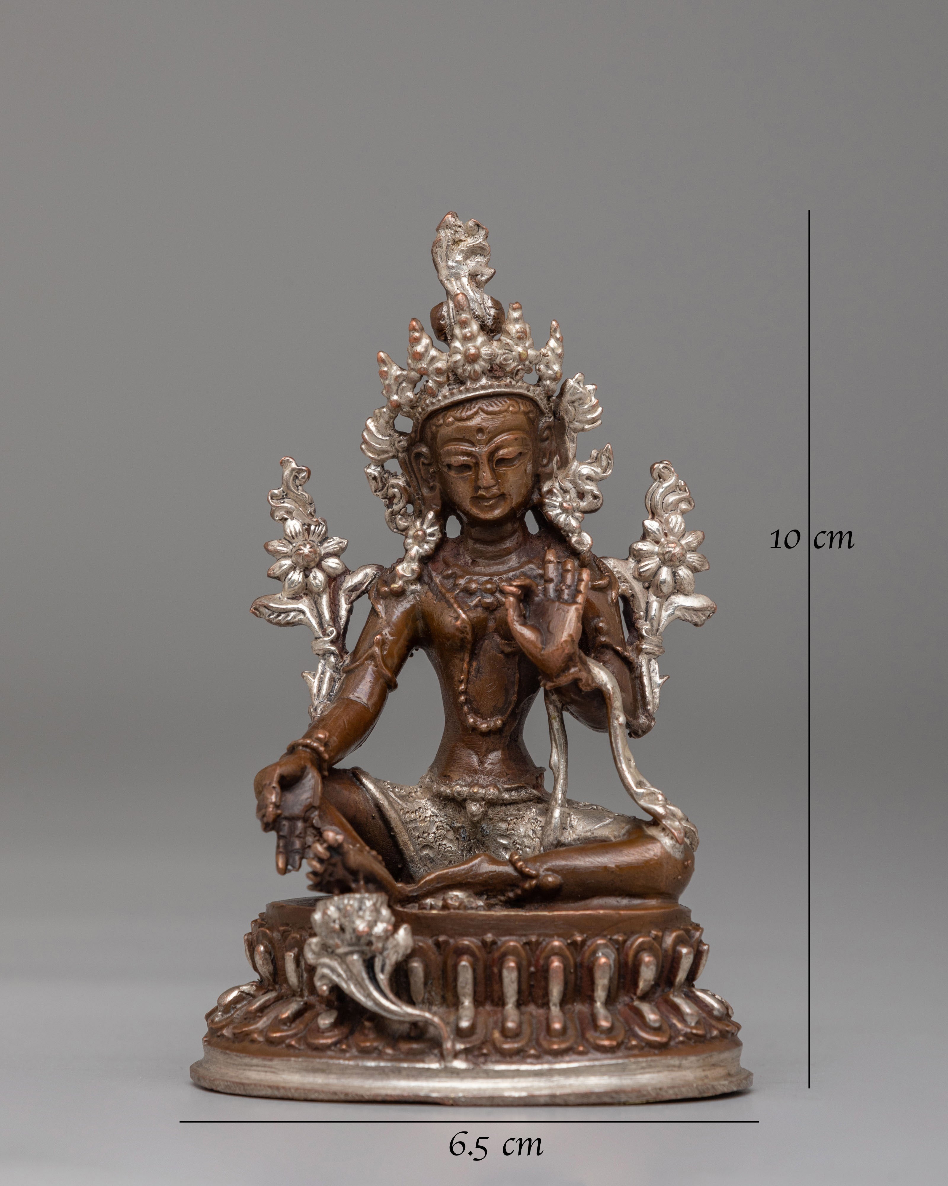 Himalayan Green Tara Meditation Statue | Tibetan Deity of Compassion