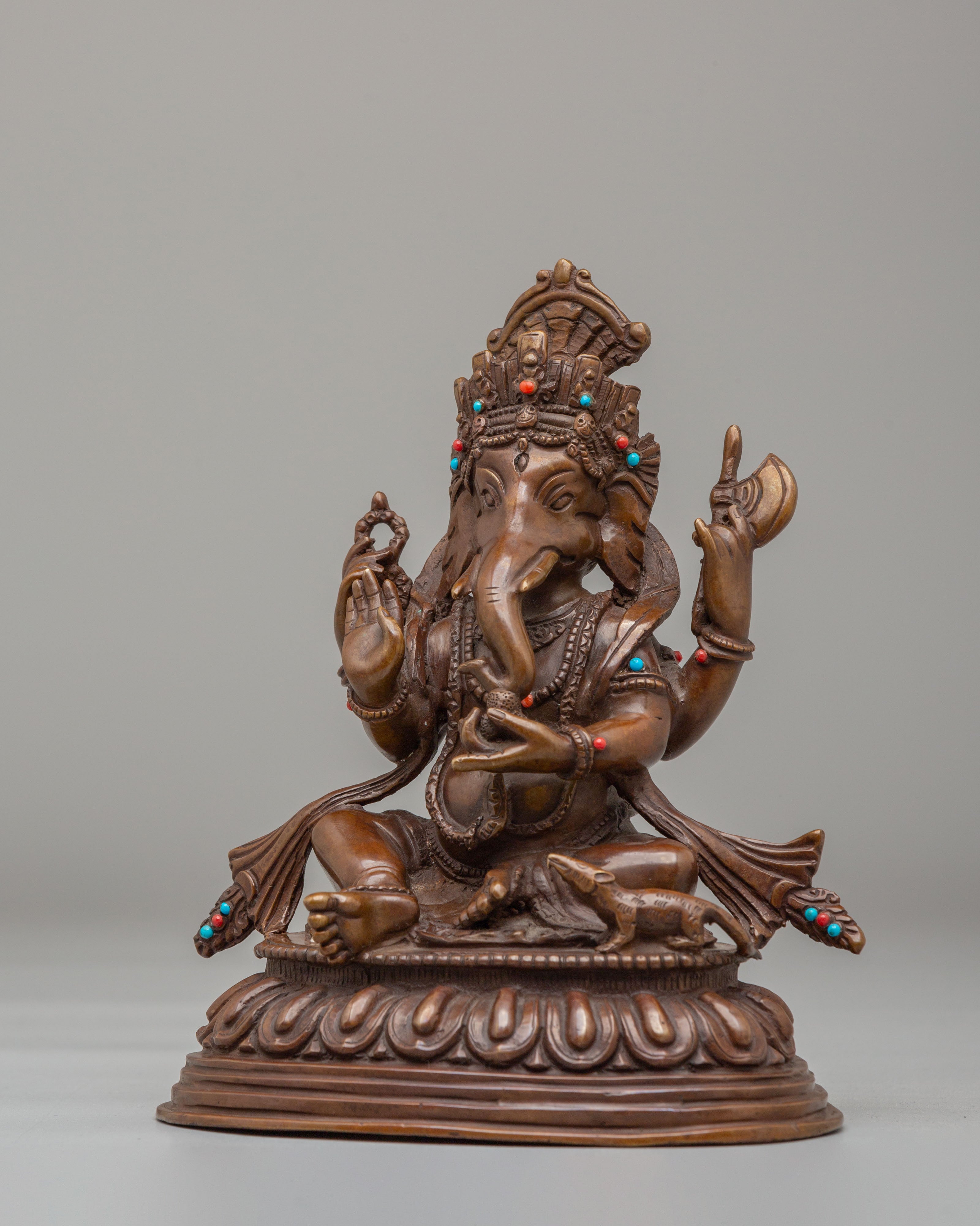 Handmade Ganesha Spiritual Statue | Hindu Deity of Prosperity & Wisdom