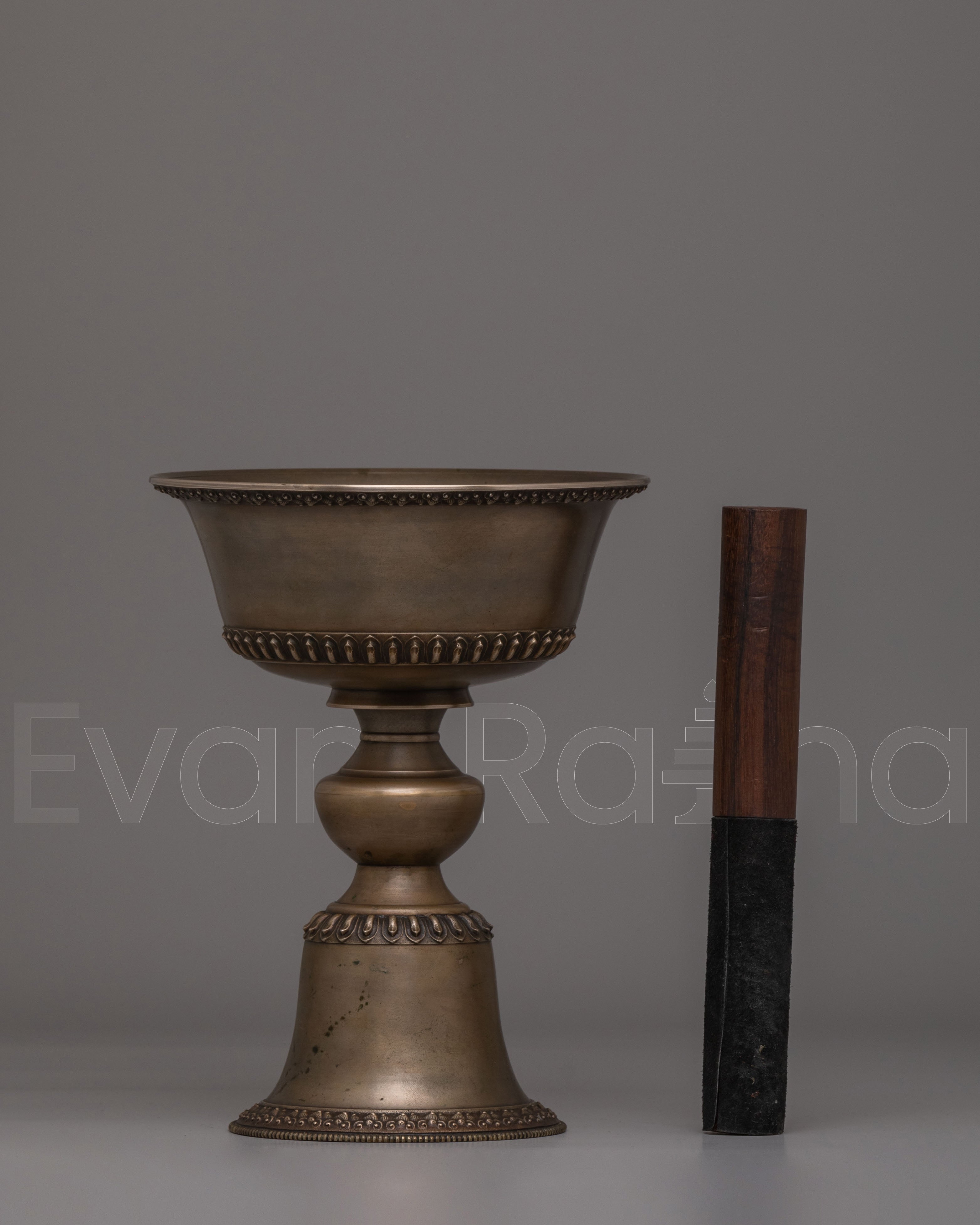 Tibetan Handcrafted Butter Lamp with Stick | Meditation & Spiritual Practices
