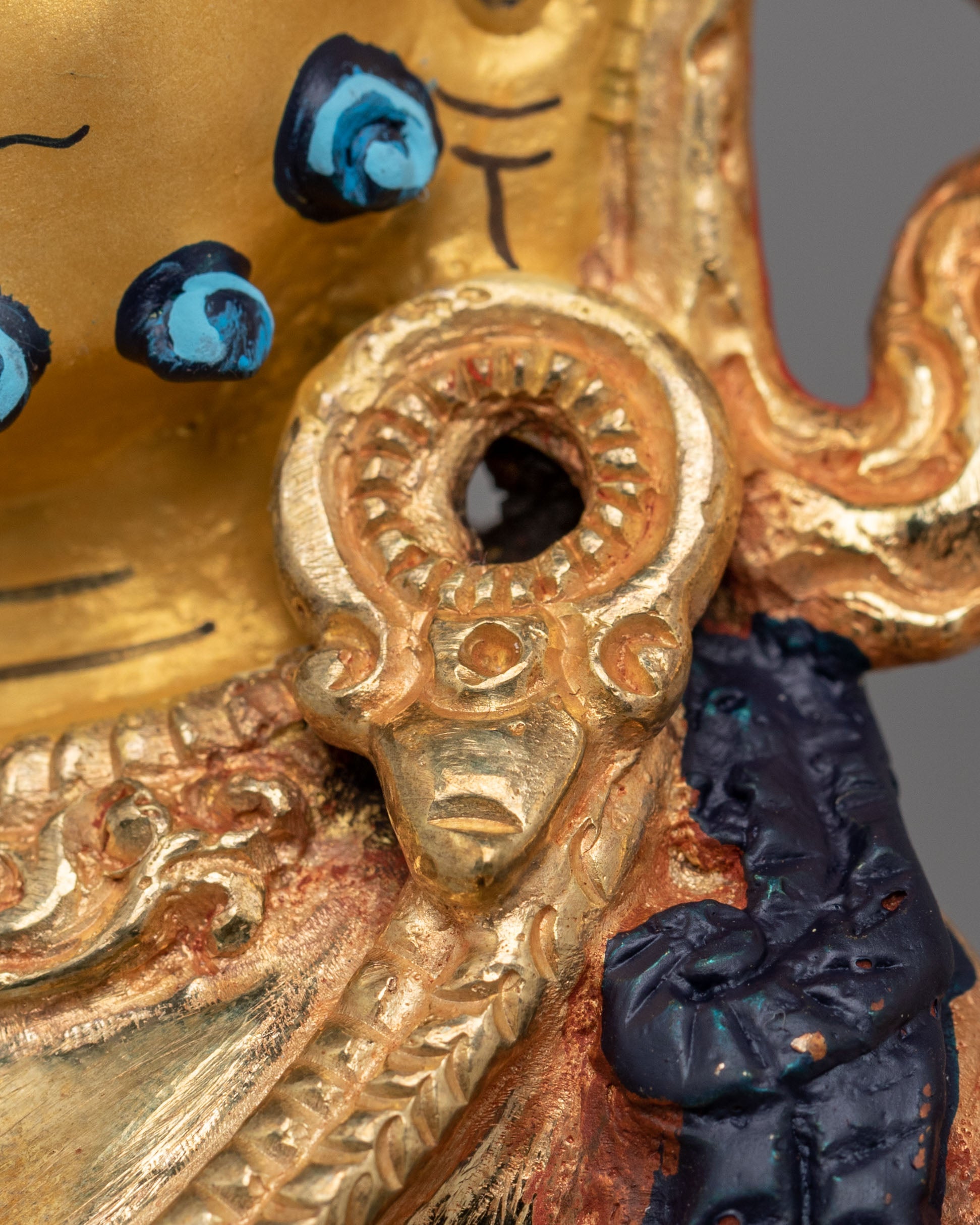 Traditional Dzambhala Wealth Deity Statue | Copper Body for Spiritual Blessings