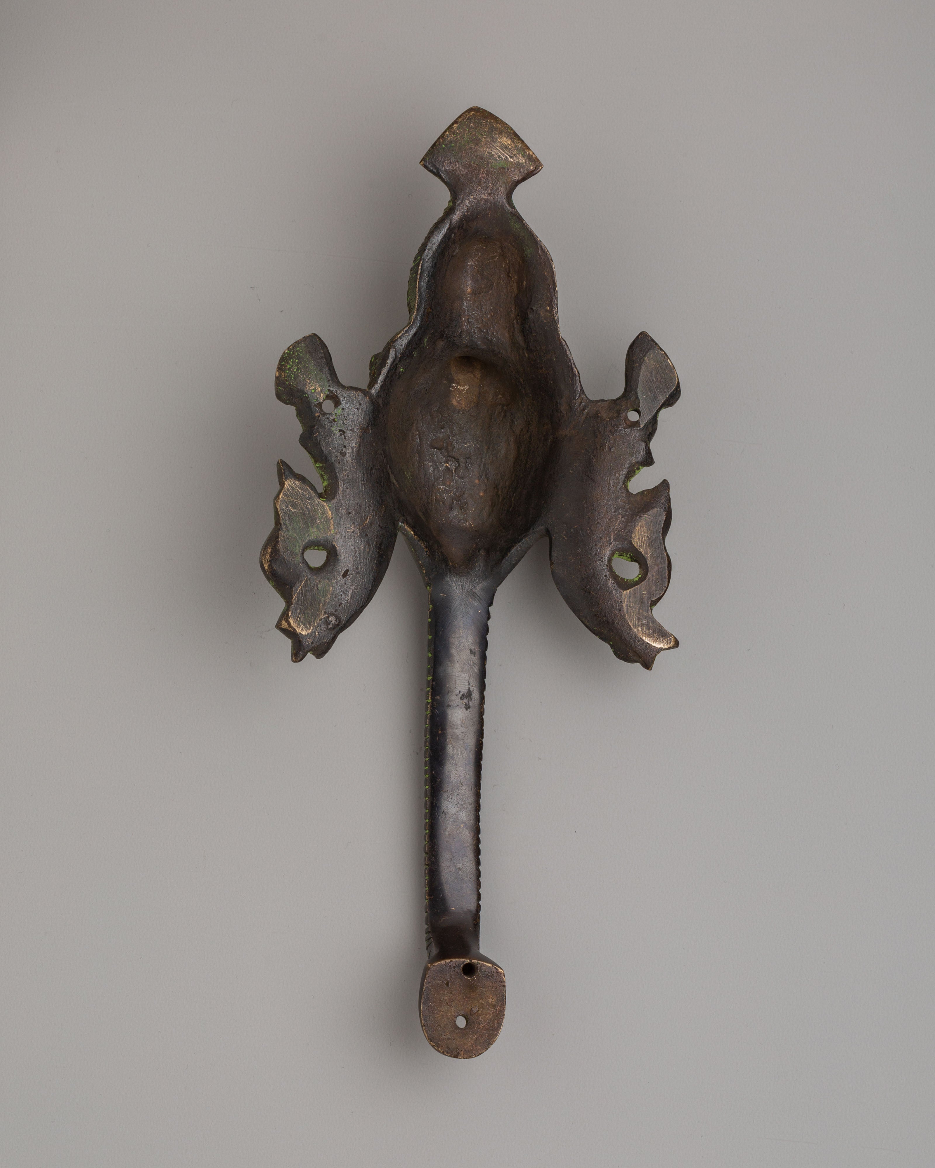 Buddhist Door Handle | Handcrafted Brass Art for Home Decor