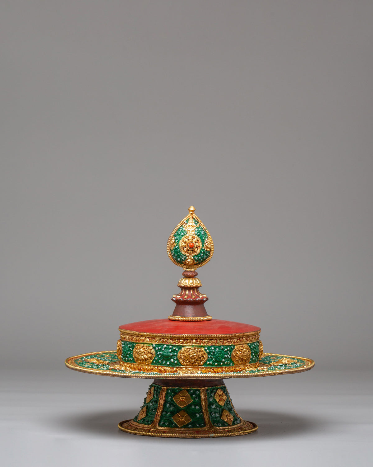 Buddhist Altar Mandala Offering Set | Gold Plated Ritual Artwork