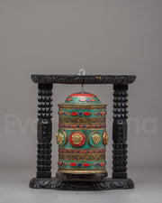 Handmade Tibetan Meditation Prayer Wheel