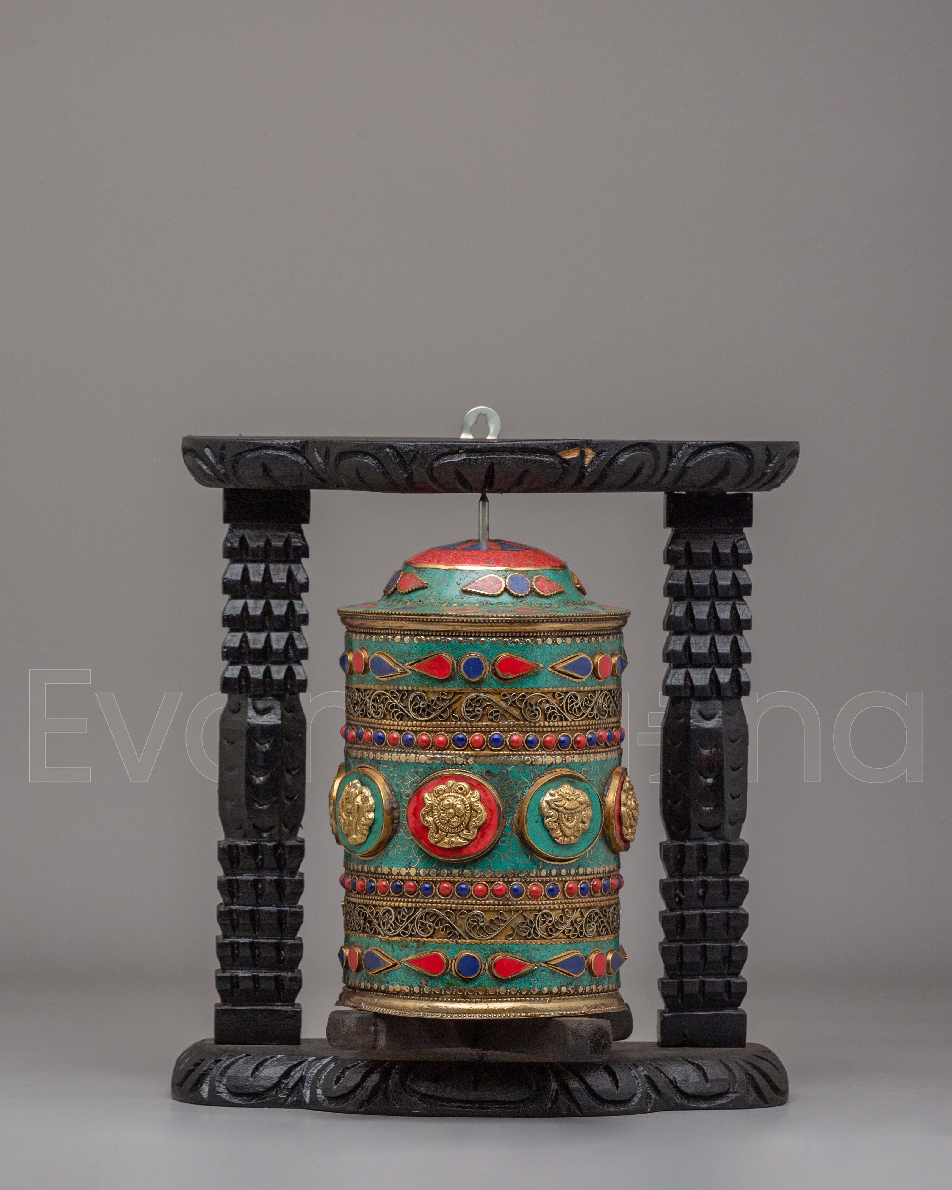 Handmade Tibetan Meditation Prayer Wheel