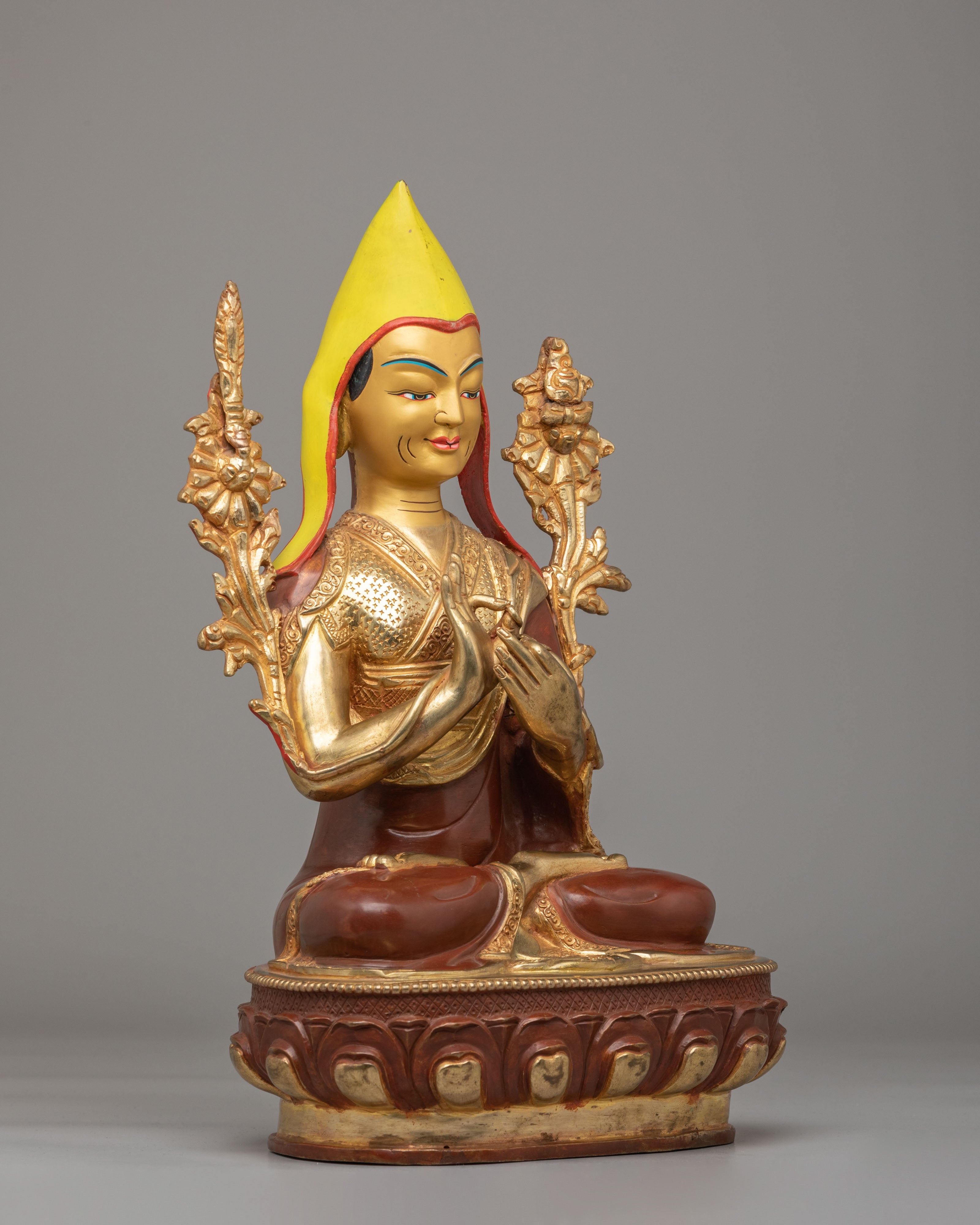 Sacred Tsongkhapa Set Statue | Spiritual Practice and Devotion
