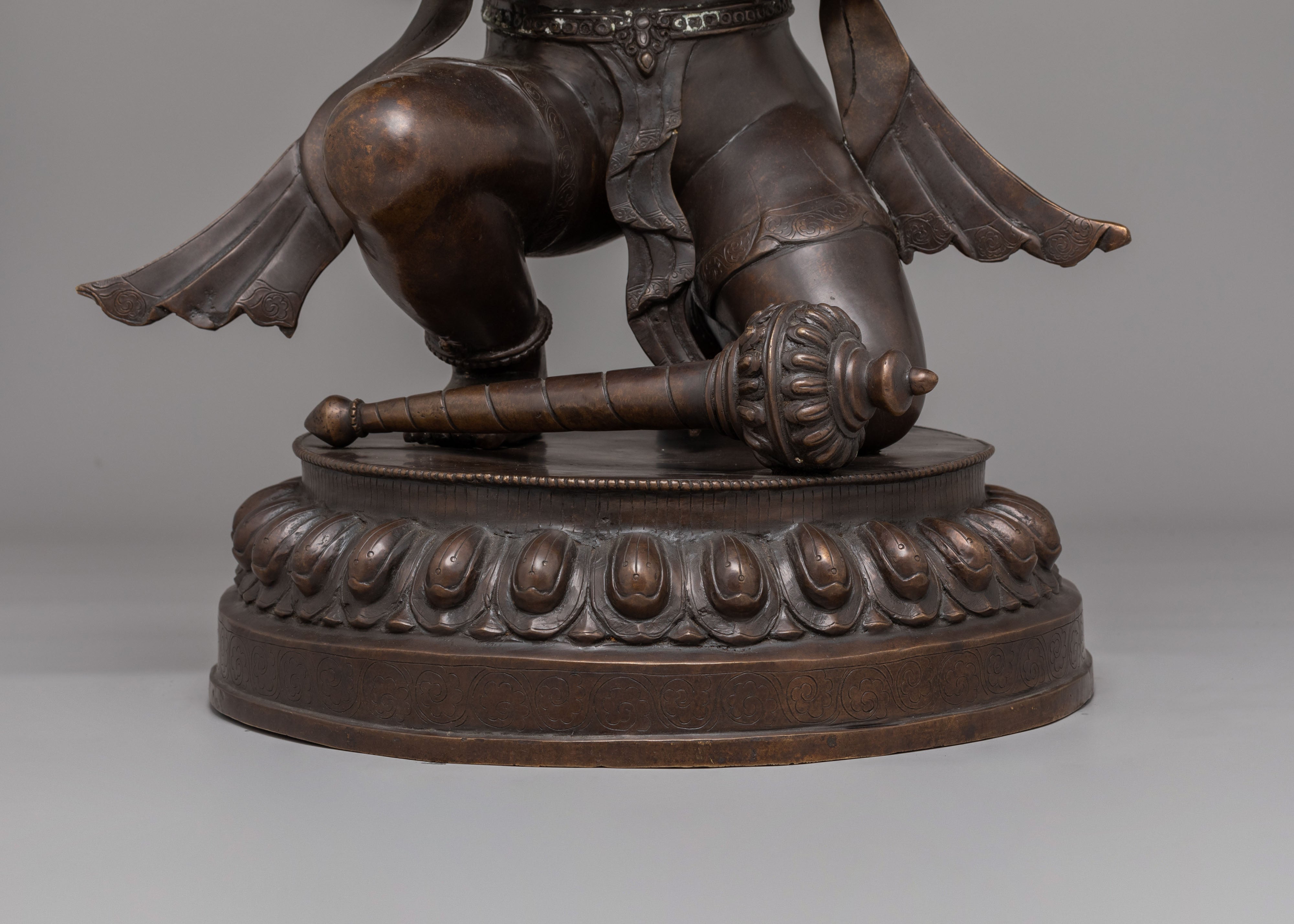 Sacred Handcrafted Hanuman Statue | Divine Bronze Hindu God Sculpture