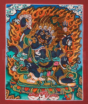 Six-Armed Mahakala Thangka Locket