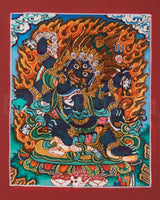 Six-Armed Mahakala Thangka Locket