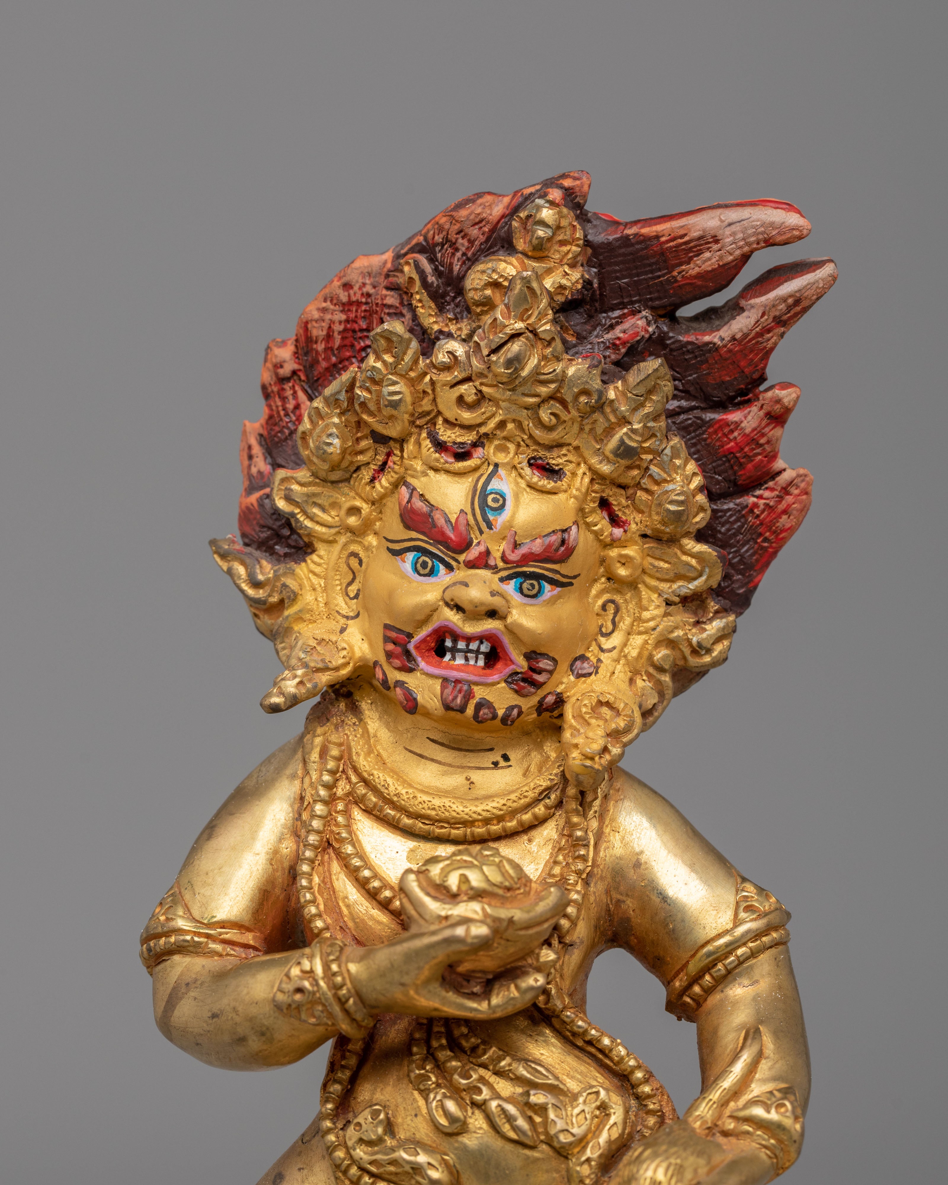Tibetan Black Dzambhala Deity Statue | Symbol of Wealth and Prosperity