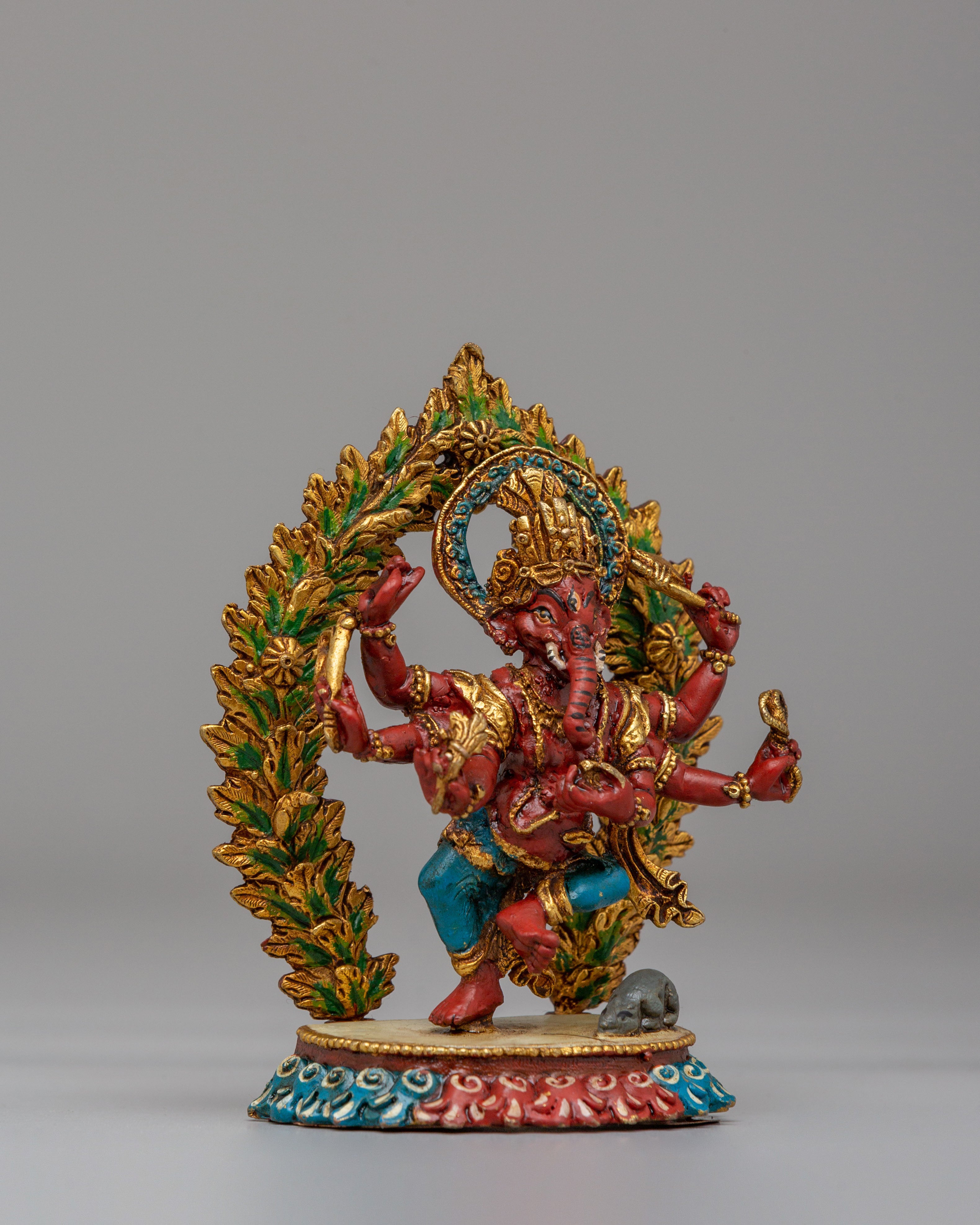 Handmade Six-Armed Ganesha Statue | Sacred Hindu Deity
